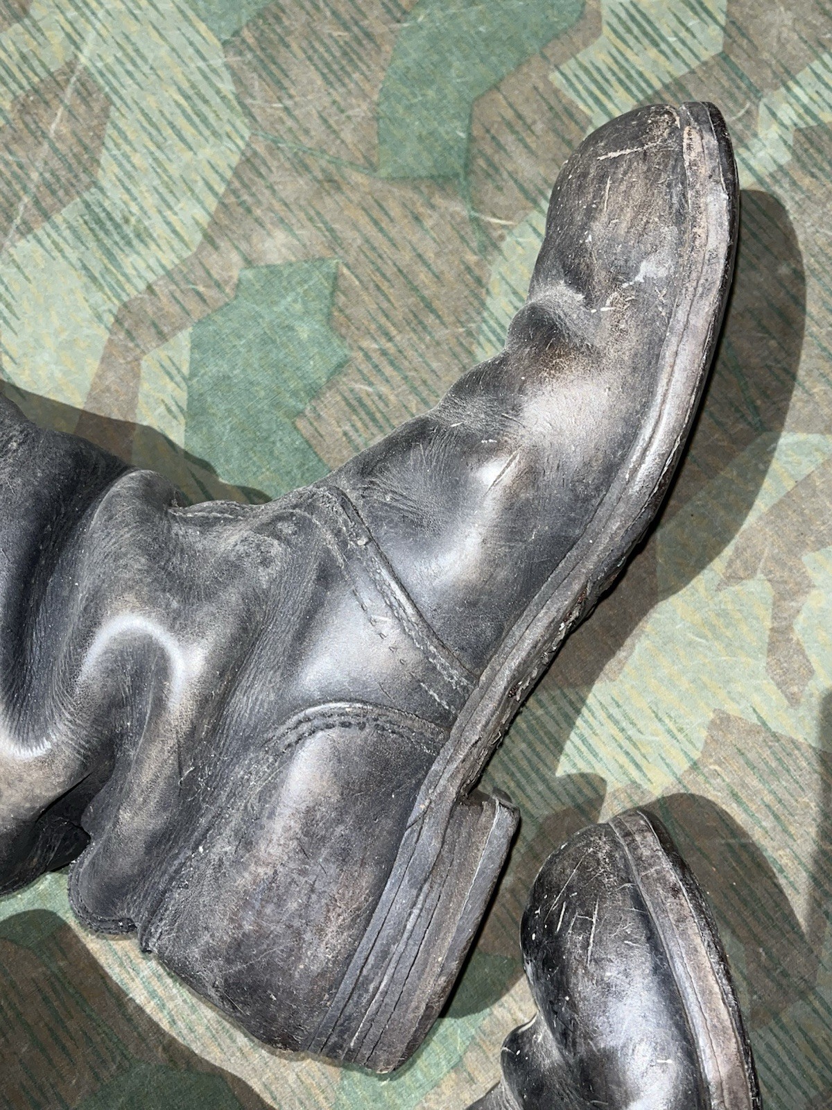 Size 10.5 Original WW2 German Uniform Combat / Marching Jack Boots - Image 11