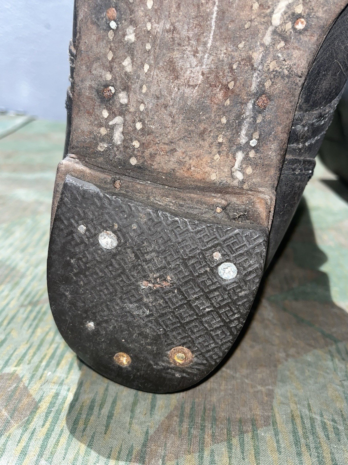 Size 10.5 Original WW2 German Uniform Combat / Marching Jack Boots - Image 20