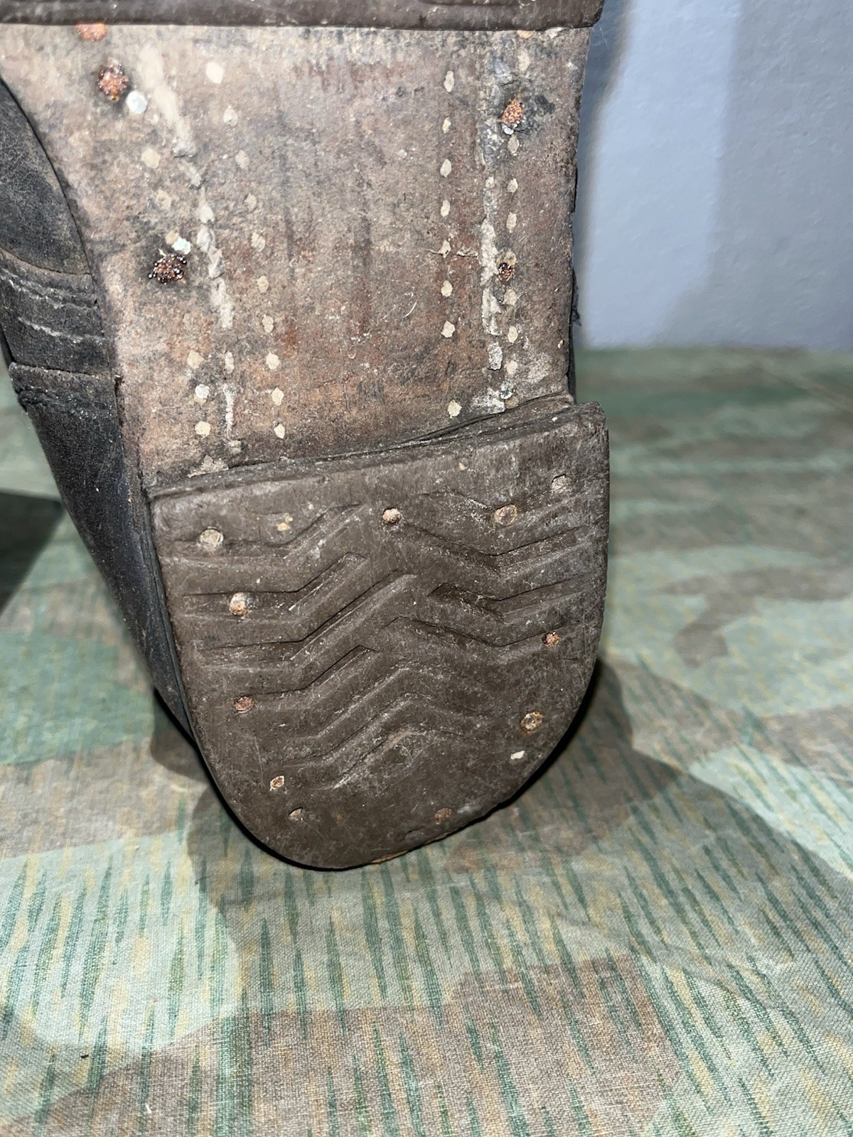 Size 10.5 Original WW2 German Uniform Combat / Marching Jack Boots - Image 21