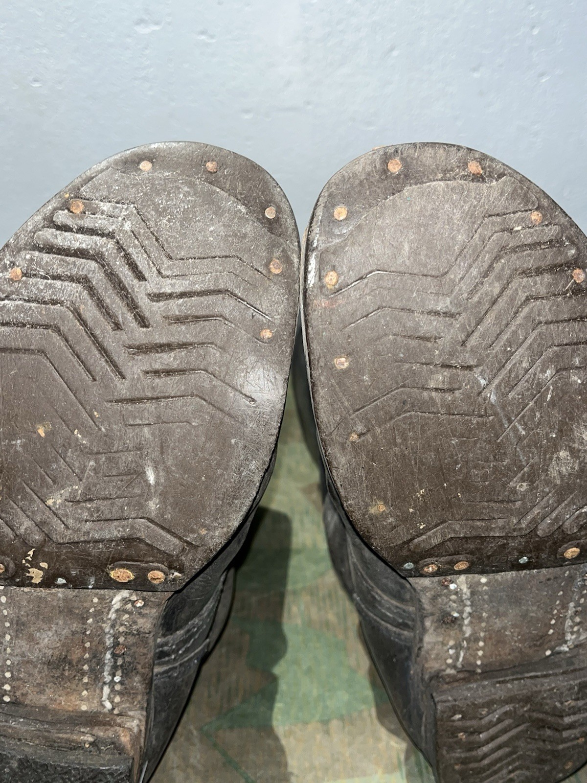 Size 10.5 Original WW2 German Uniform Combat / Marching Jack Boots - Image 22