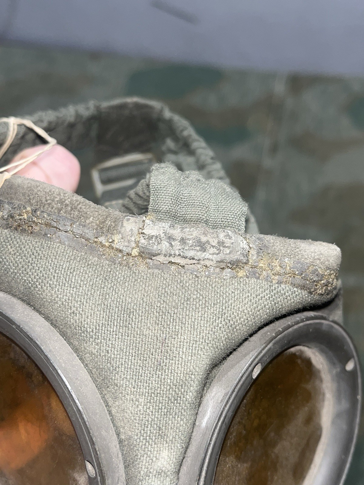 Original WW2 German GM30 Gas Mask, Filter, & Canister Marked JOHNA-G 1934 - Image 22