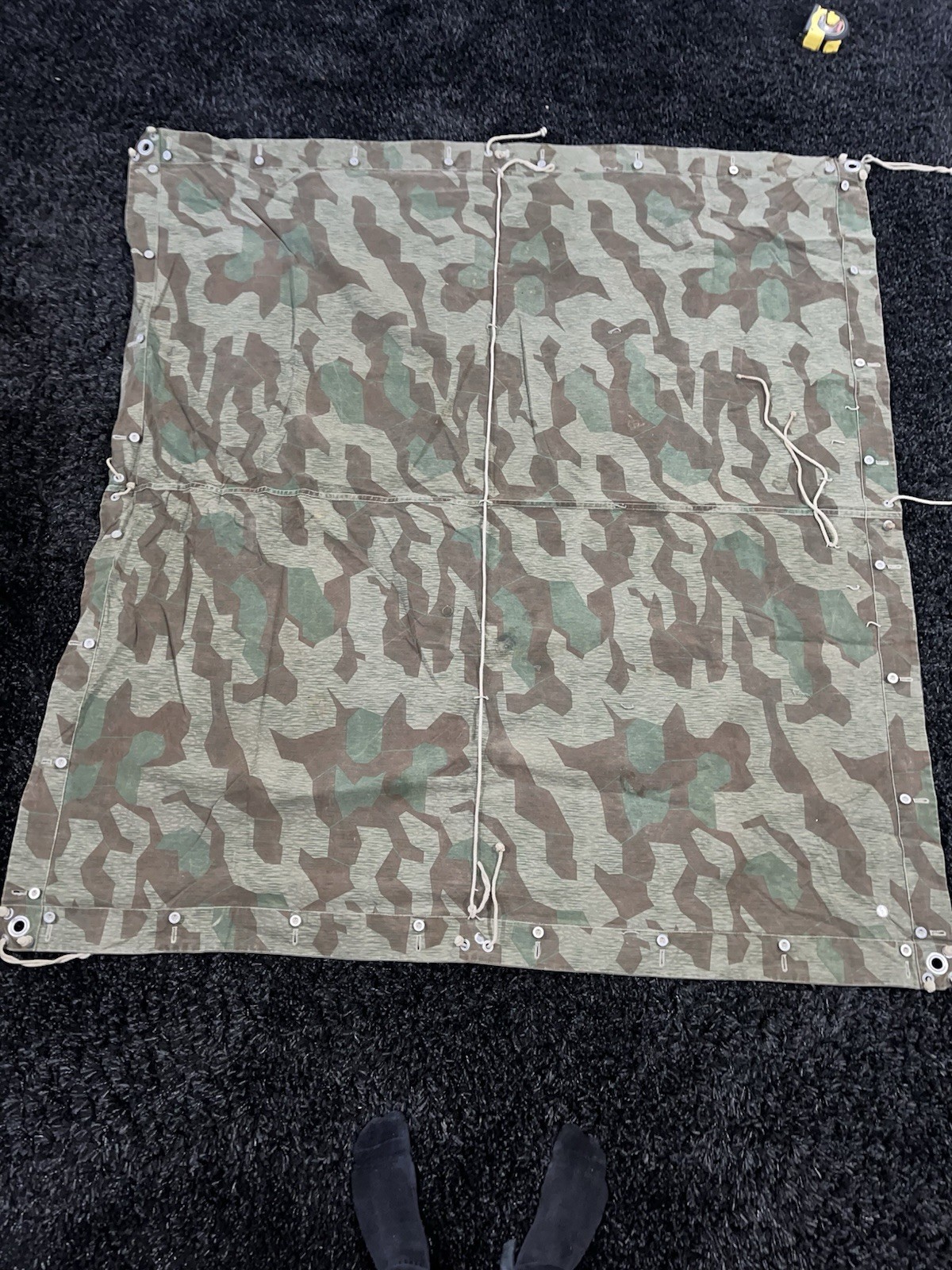 WW2 German Style Swiss Splinter Camo Zeltbahn Poncho Tent Original Used Cond. - Image 3