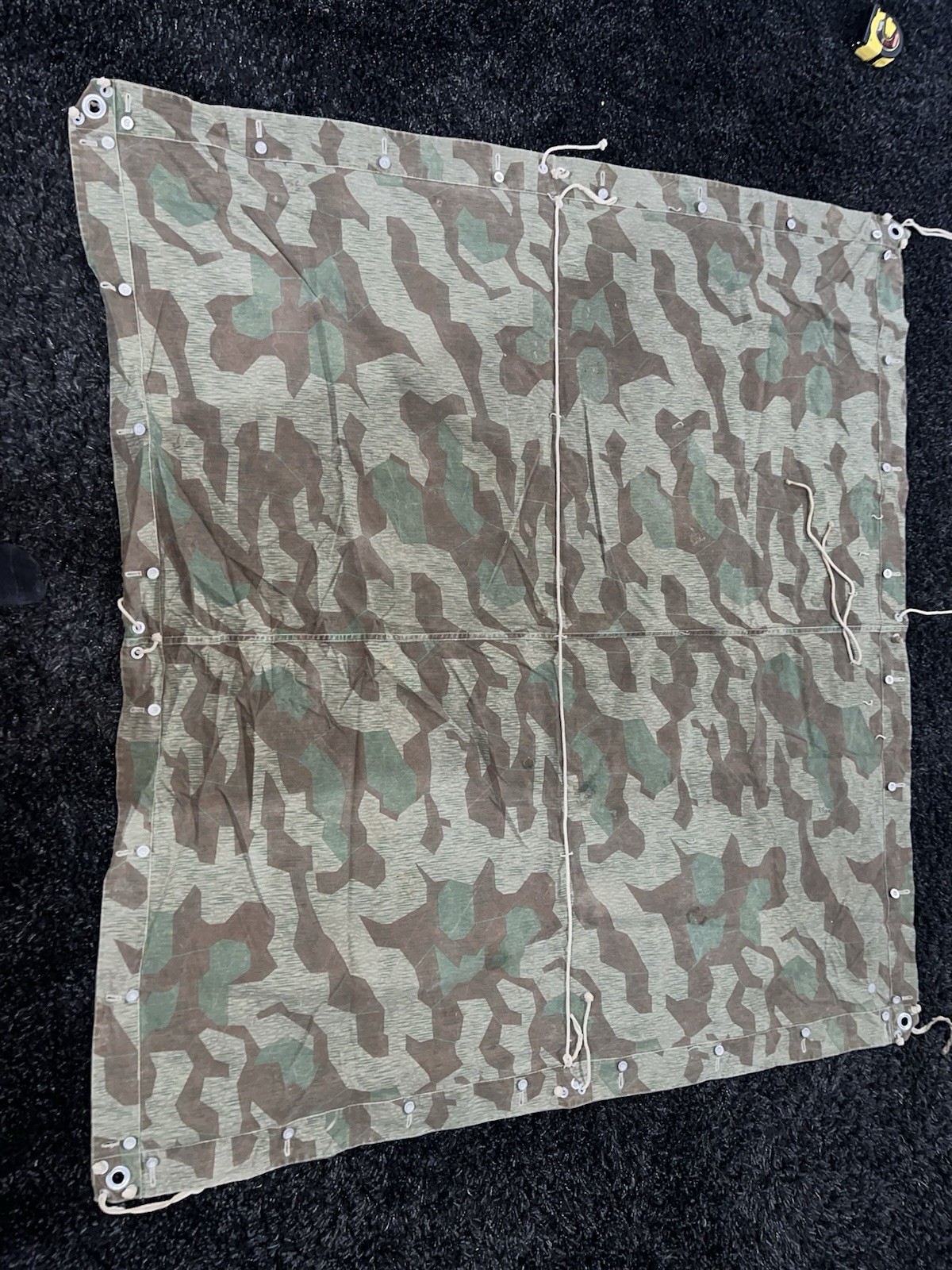 WW2 German Style Swiss Splinter Camo Zeltbahn Poncho Tent Original Used Cond. - Image 4