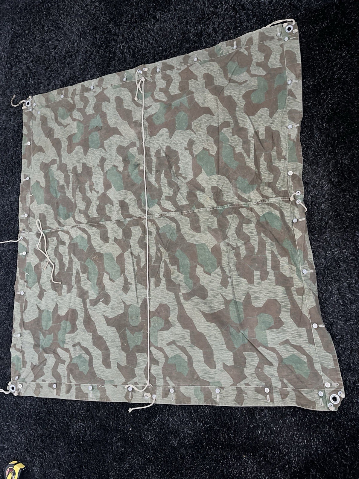 WW2 German Style Swiss Splinter Camo Zeltbahn Poncho Tent Original Used Cond. - Image 5