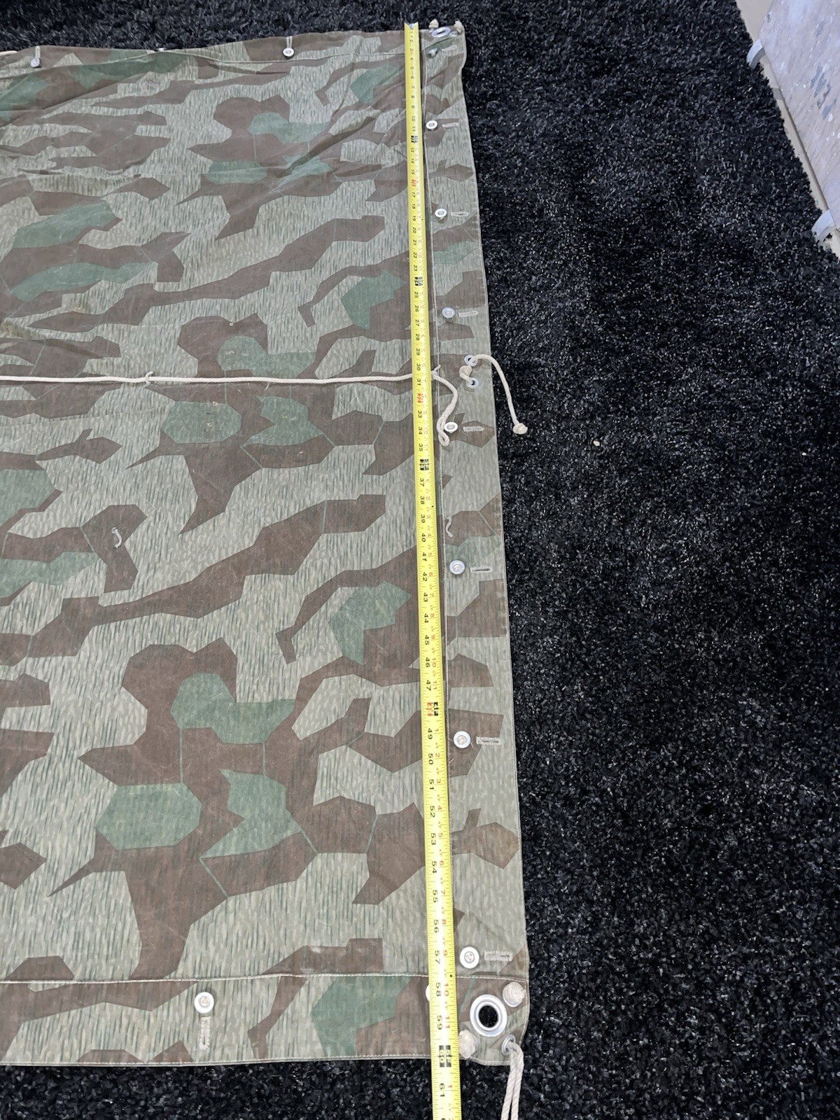 WW2 German Style Swiss Splinter Camo Zeltbahn Poncho Tent Original Used Cond. - Image 7