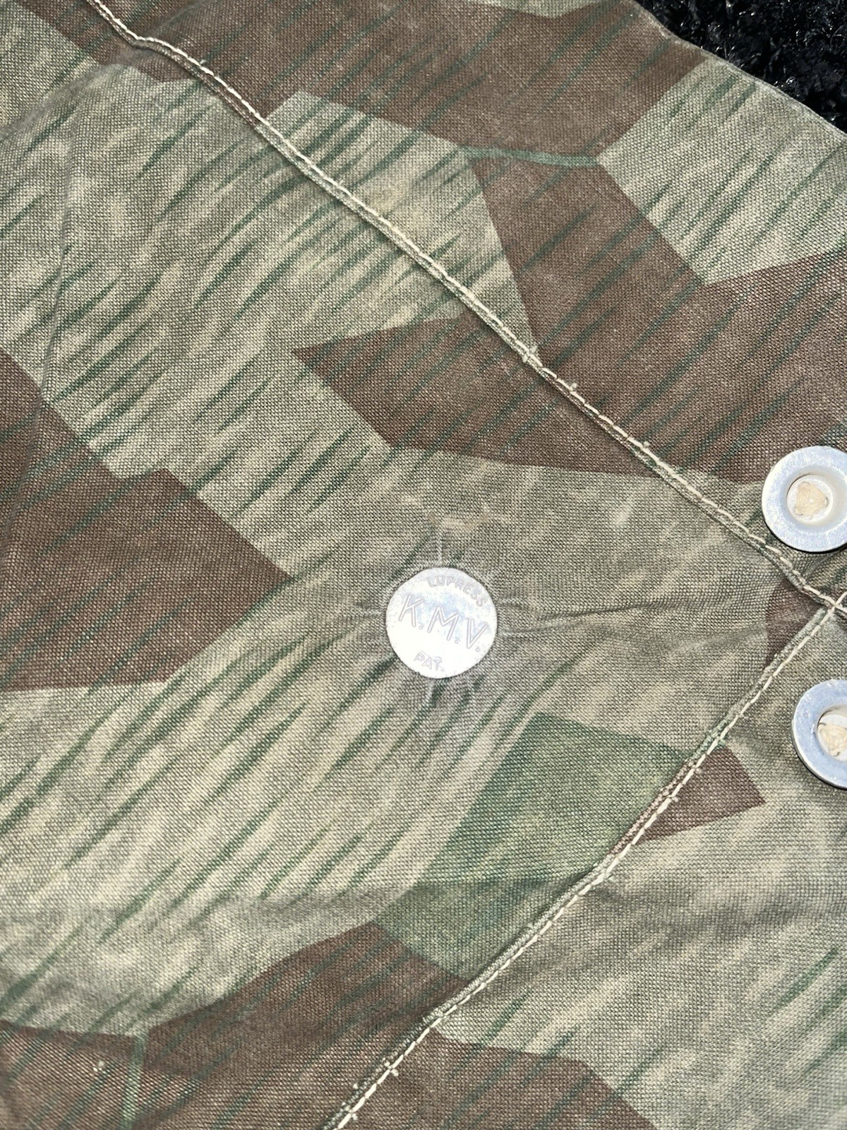 WW2 German Style Swiss Splinter Camo Zeltbahn Poncho Tent Original Used Cond. - Image 9