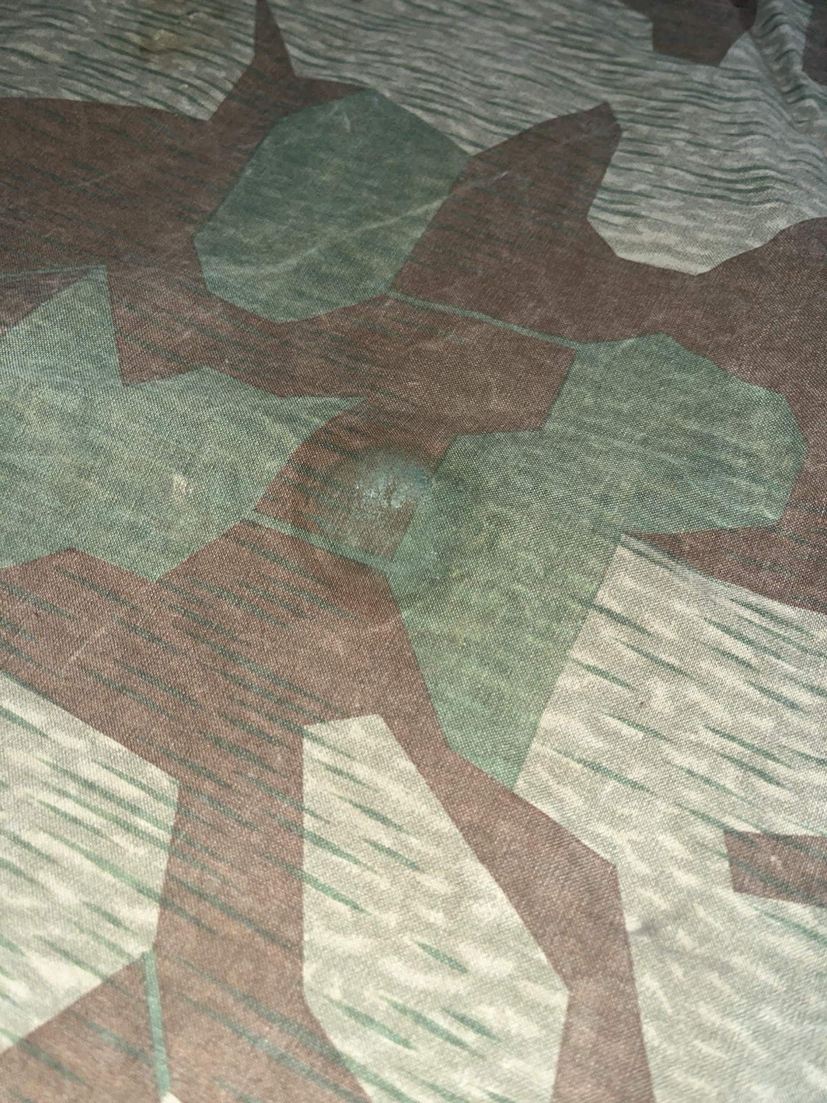WW2 German Style Swiss Splinter Camo Zeltbahn Poncho Tent Original Used Cond. - Image 11