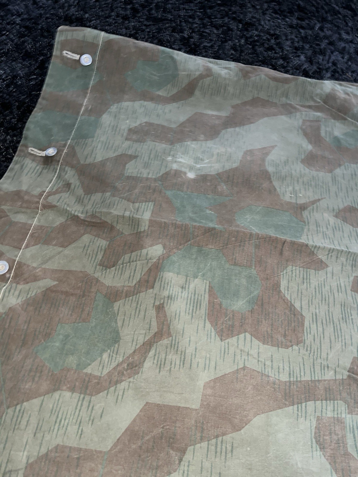 WW2 German Style Swiss Splinter Camo Zeltbahn Poncho Tent Original Used Cond. - Image 17
