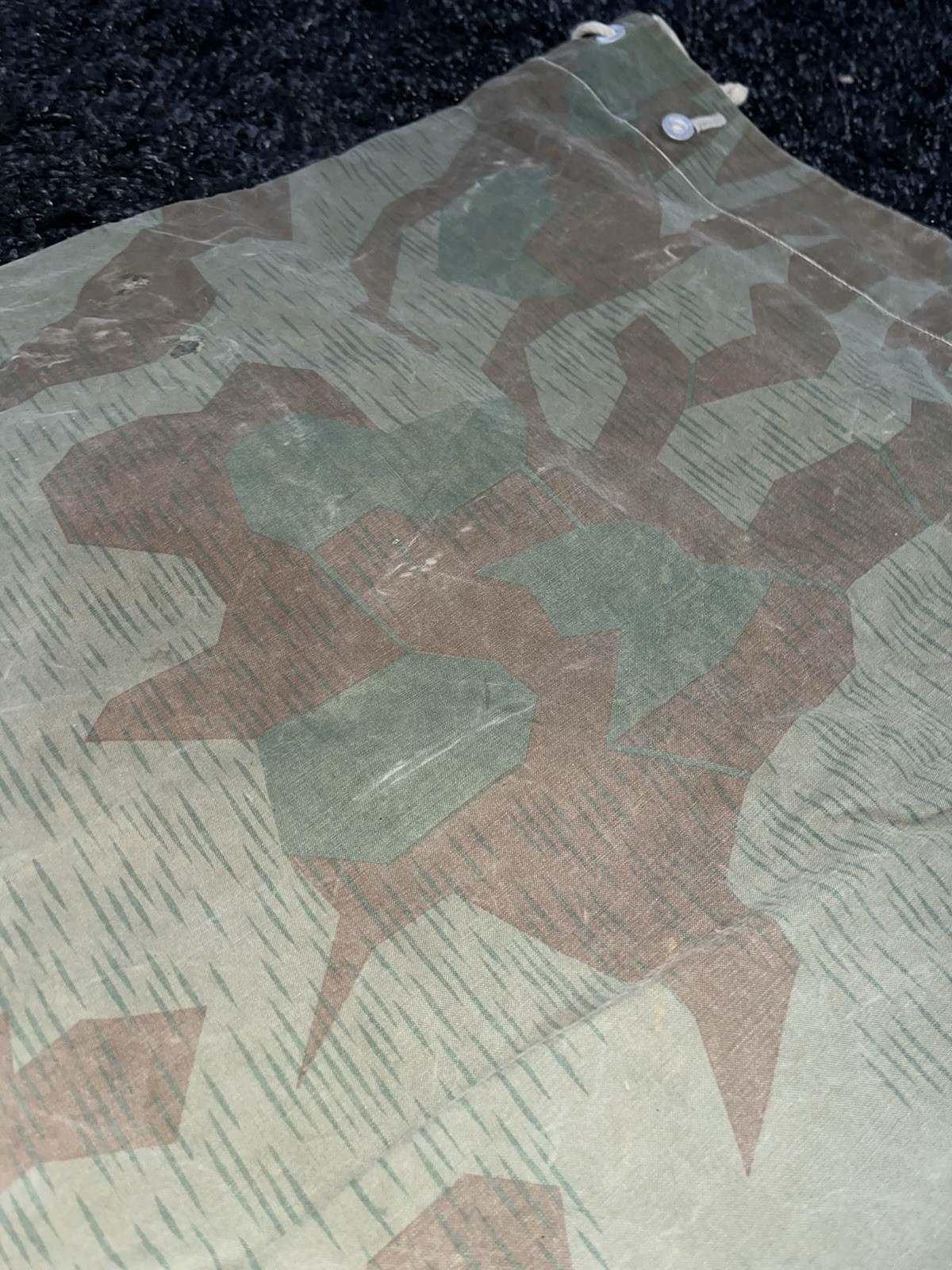 WW2 German Style Swiss Splinter Camo Zeltbahn Poncho Tent Original Used Cond. - Image 19