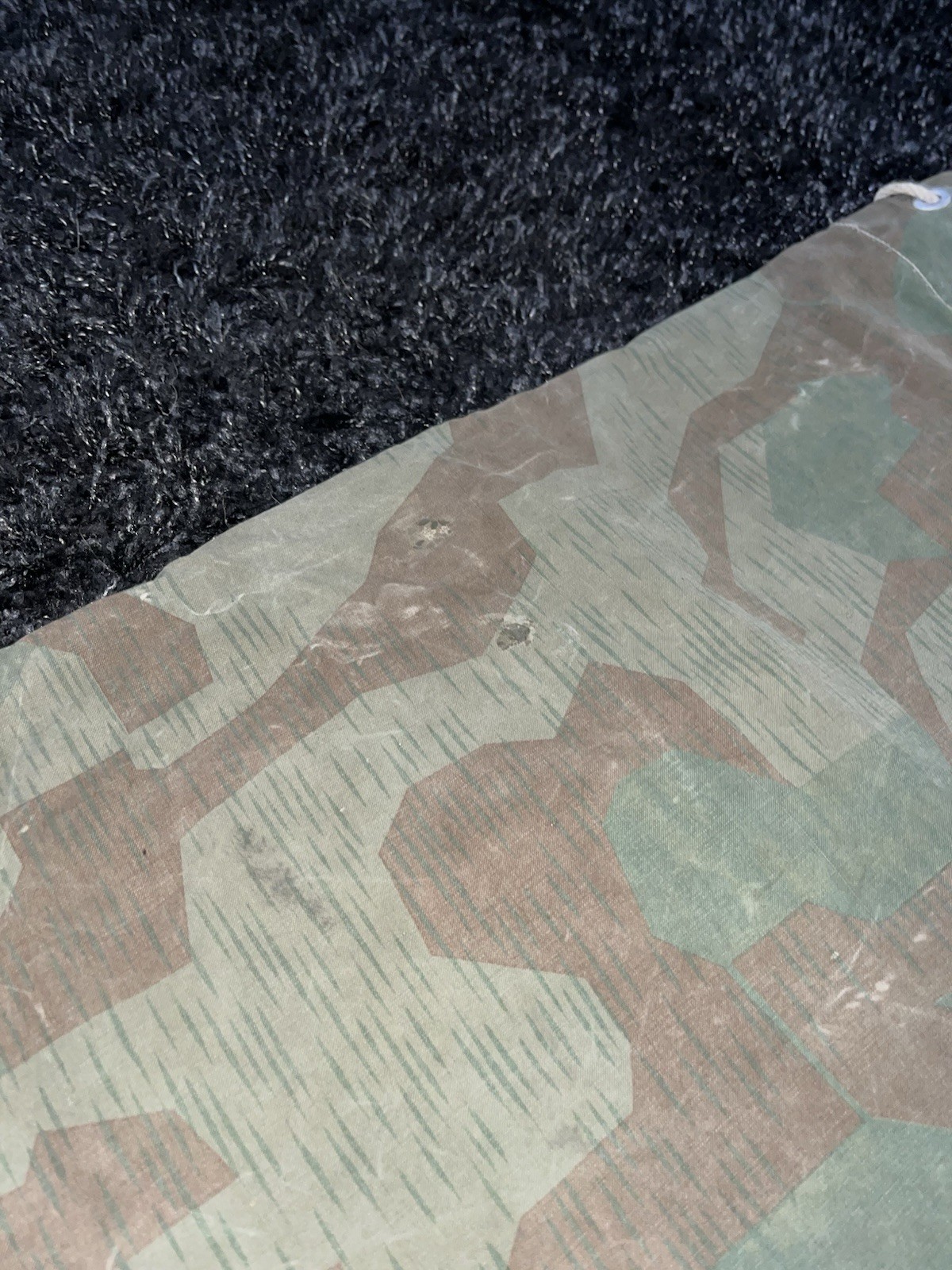 WW2 German Style Swiss Splinter Camo Zeltbahn Poncho Tent Original Used Cond. - Image 20