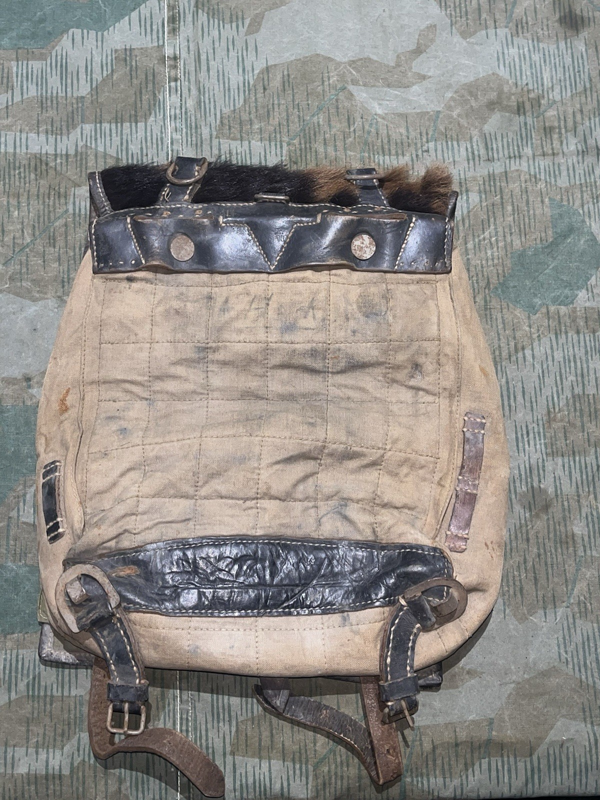 Original WW2 German Uniform M39 Pony Fur Tornister Backpack Marked RB-Nr0561/007 - Image 24