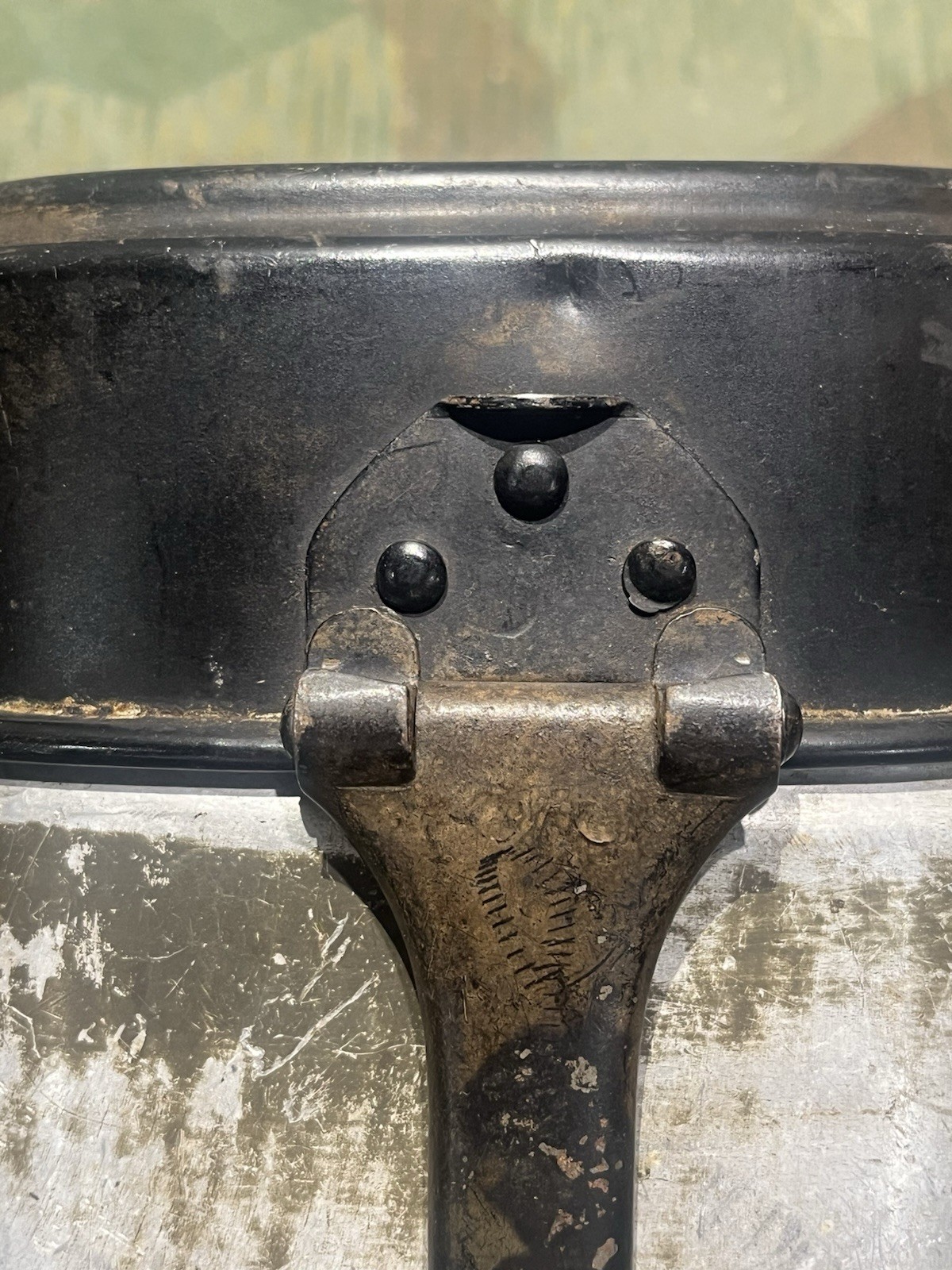 Original WW2 German M1910 Style Mess Tin Kit Marked HRE34 - Image 2