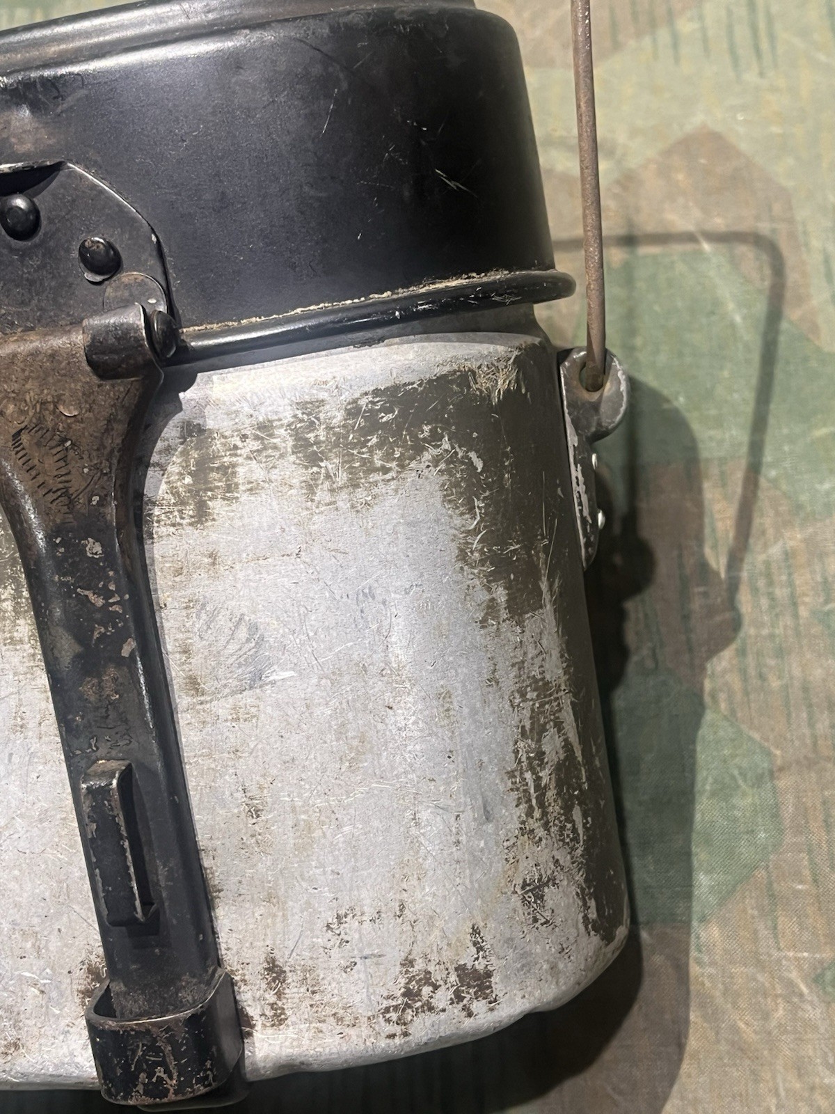 Original WW2 German M1910 Style Mess Tin Kit Marked HRE34 - Image 4
