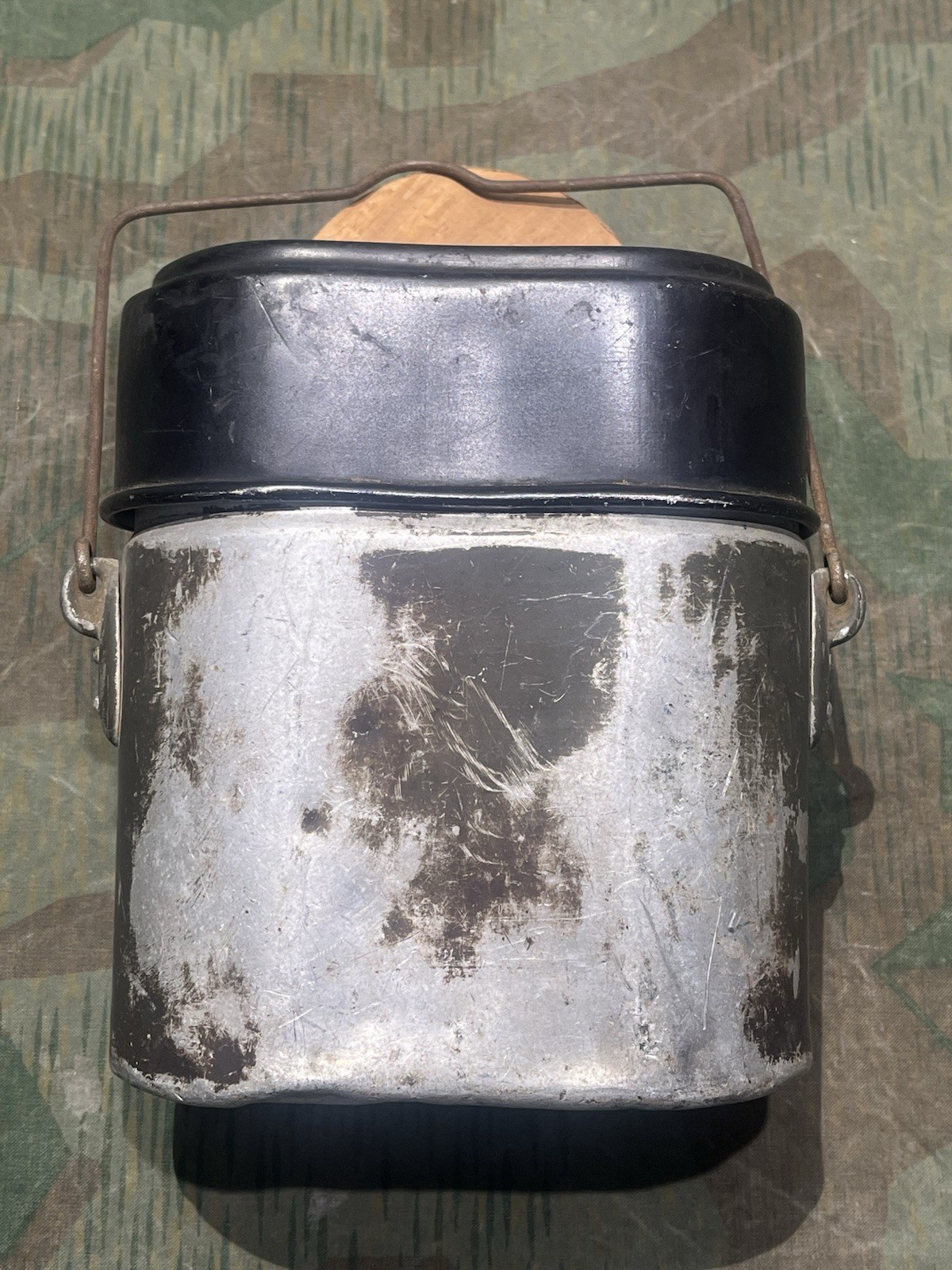 Original WW2 German M1910 Style Mess Tin Kit Marked HRE34 - Image 8