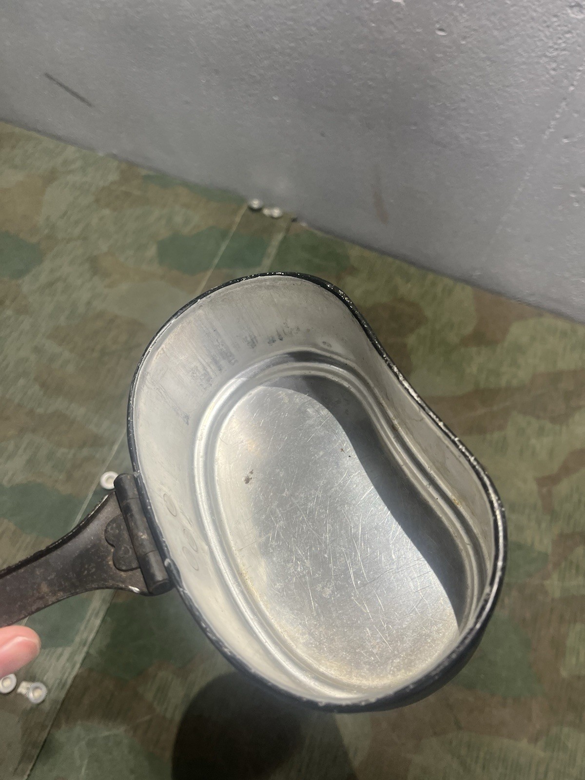 Original WW2 German M1910 Style Mess Tin Kit Marked HRE34 - Image 12