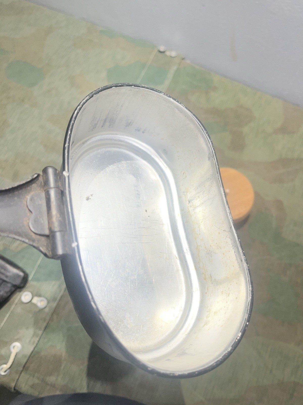 Original WW2 German M1910 Style Mess Tin Kit Marked HRE34 - Image 13