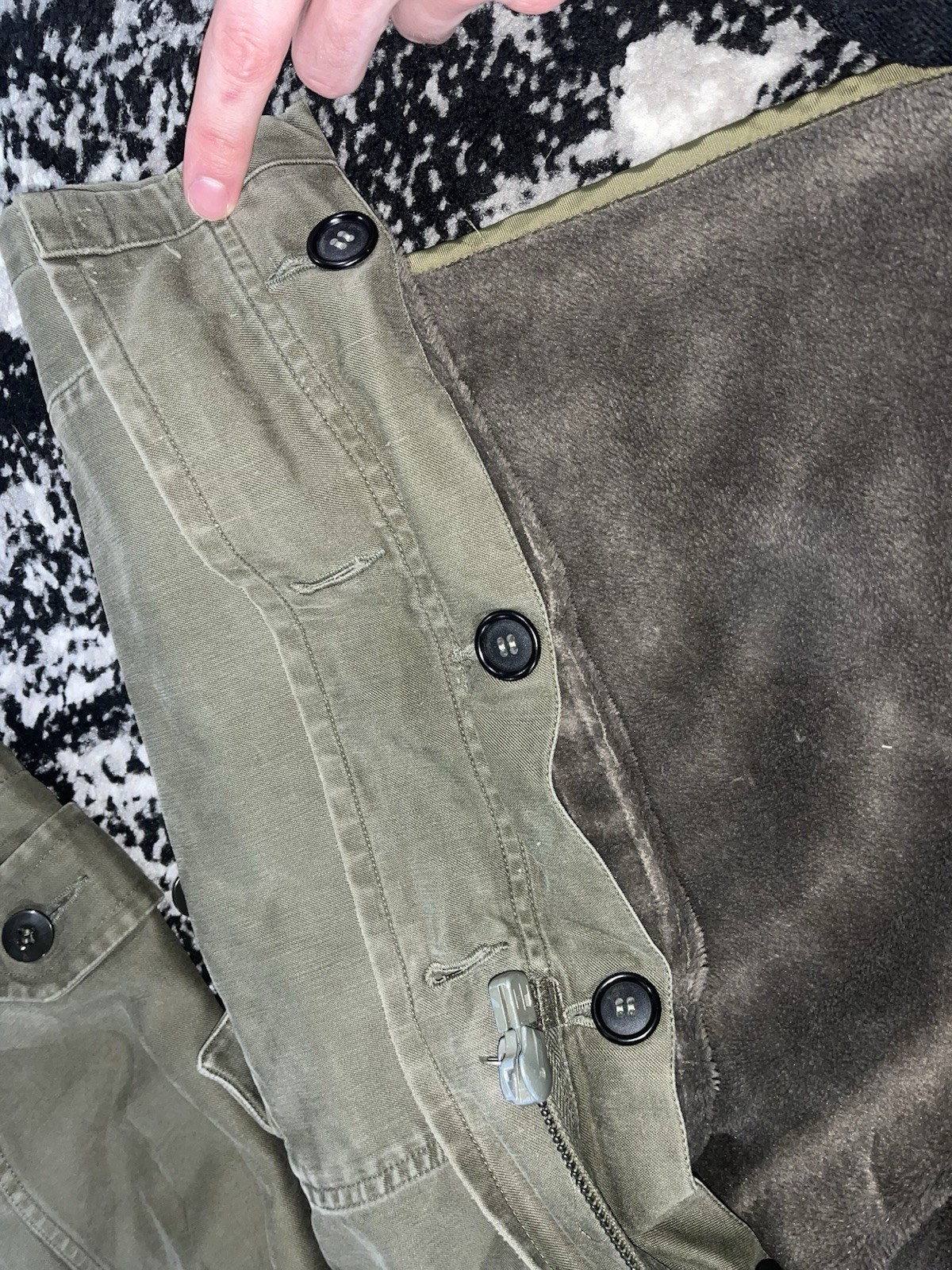 Post WW2 German Bundeswehr Flag Coat Parka Fleece Lined Size Medium - Image 8