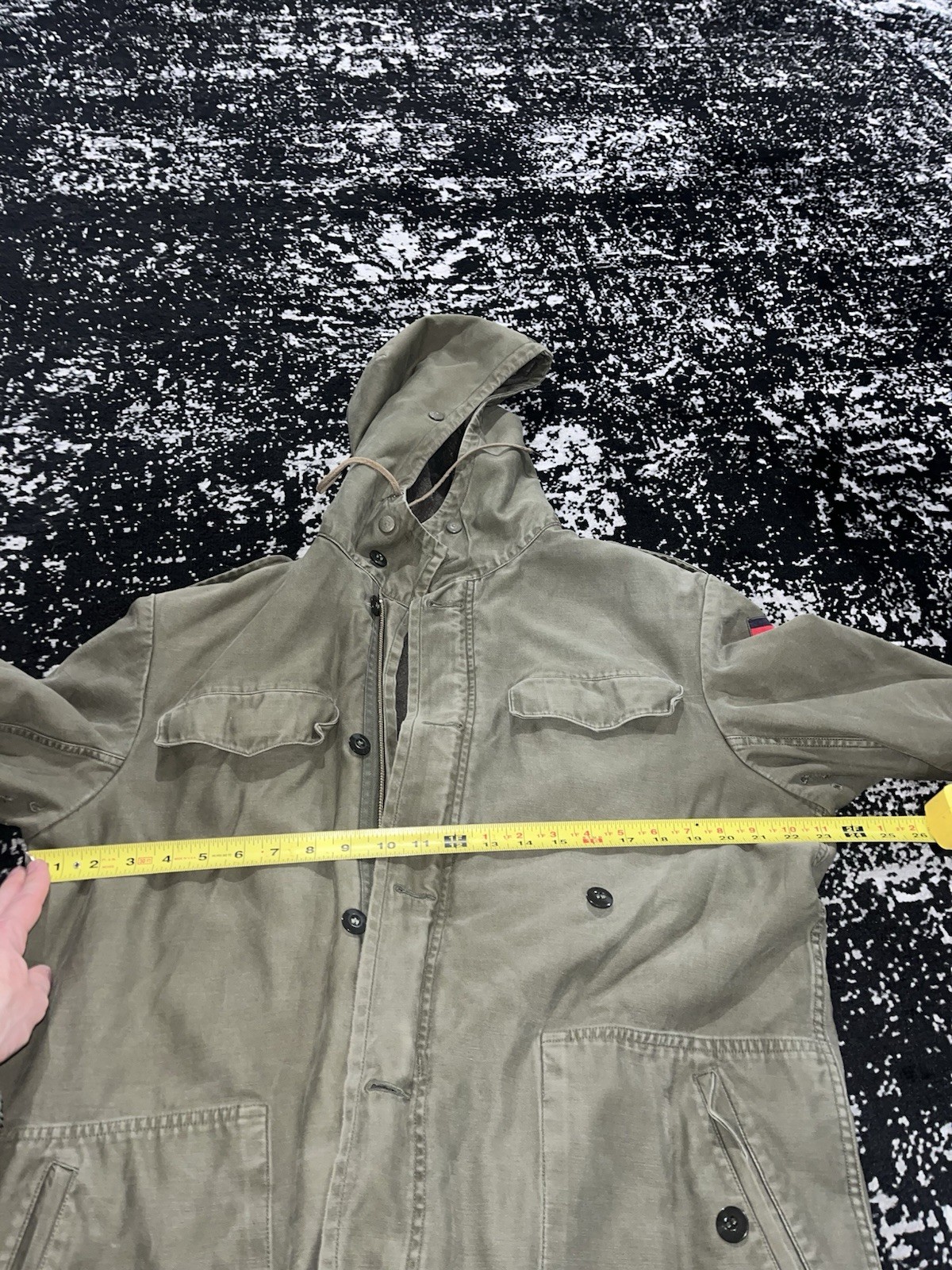 Post WW2 German Bundeswehr Flag Coat Parka Fleece Lined Size Medium - Image 9