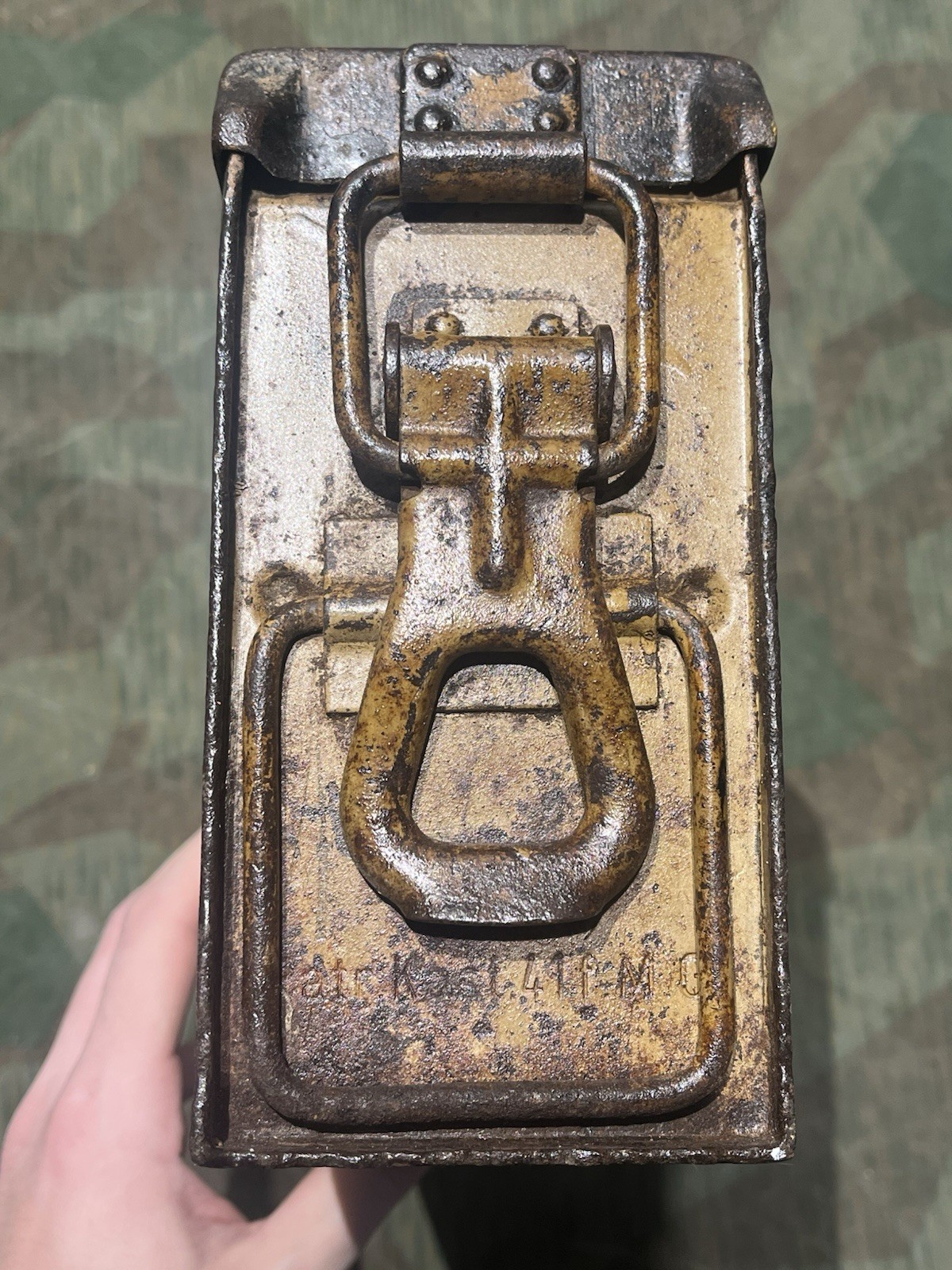 Original WW2 German Mg34 Mg42 Patronenkasten 41 Ammo Can OG Paint - Image 9