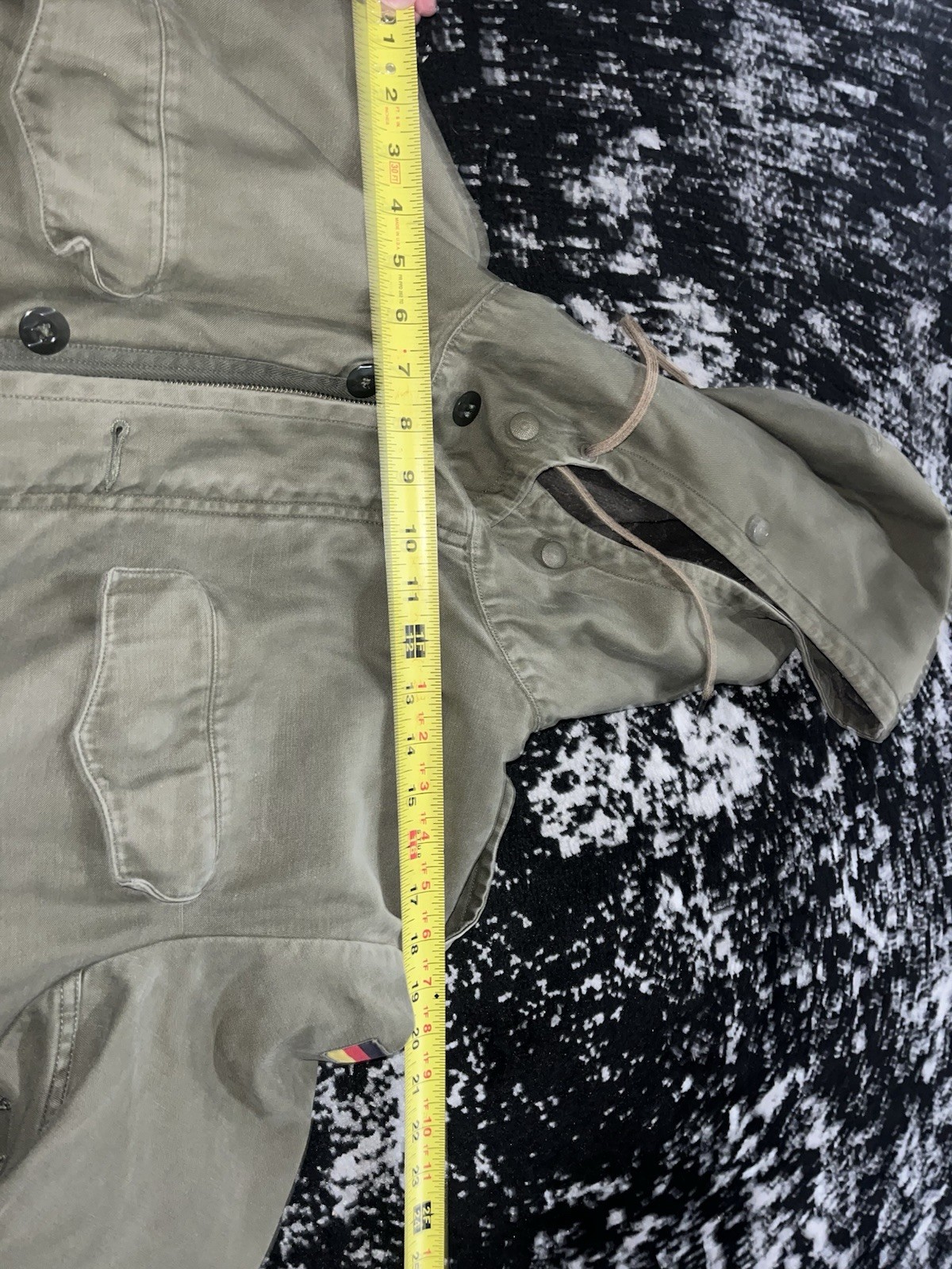 Post WW2 German Bundeswehr Flag Coat Parka Fleece Lined Size Medium - Image 12