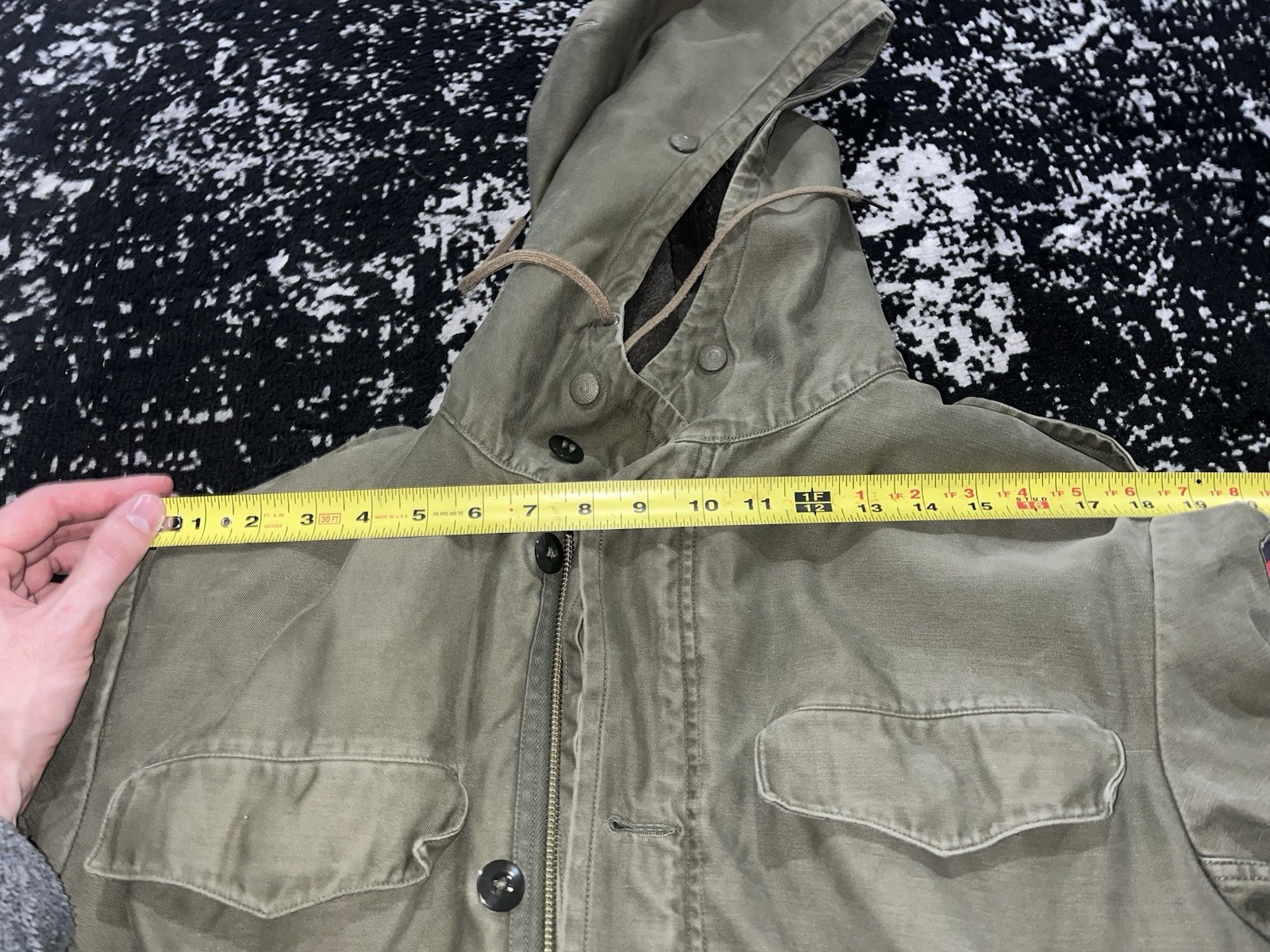 Post WW2 German Bundeswehr Flag Coat Parka Fleece Lined Size Medium - Image 13