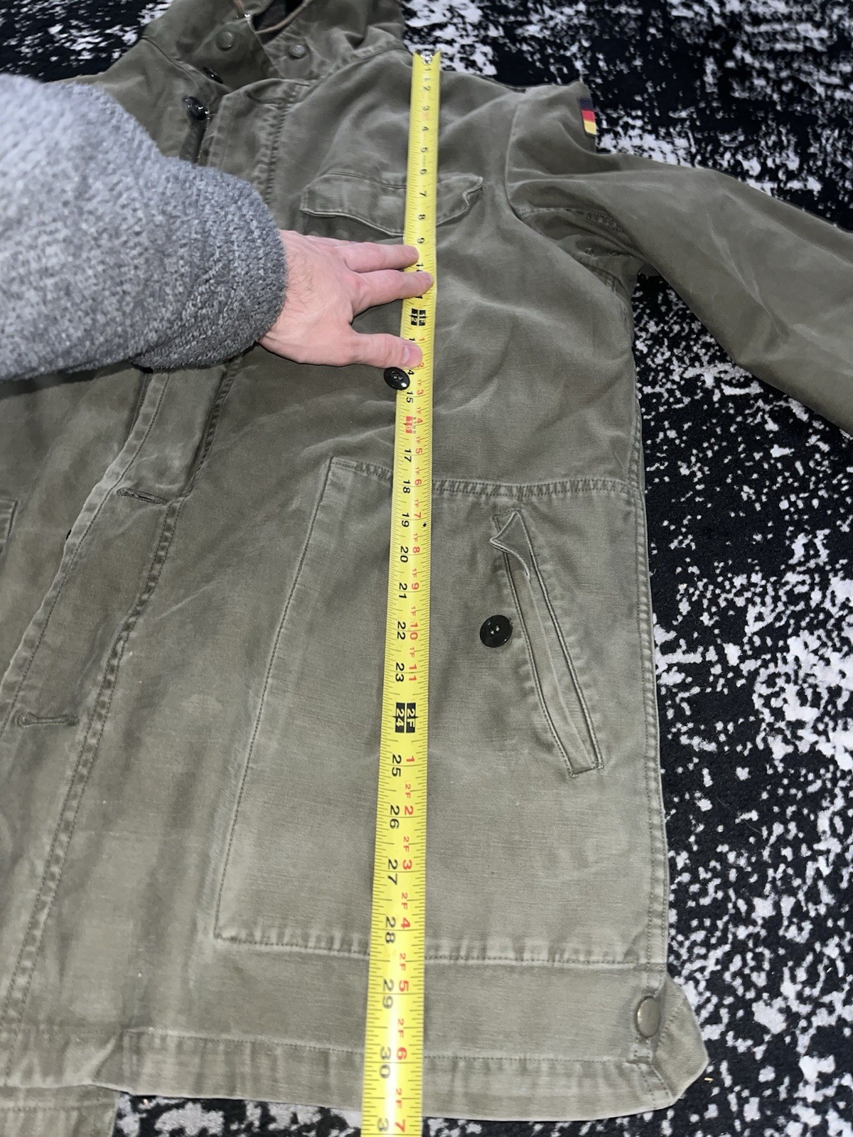 Post WW2 German Bundeswehr Flag Coat Parka Fleece Lined Size Medium - Image 14
