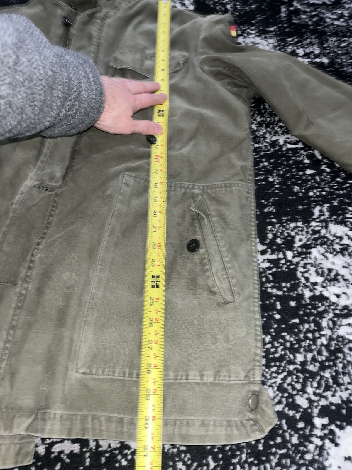 Post WW2 German Bundeswehr Flag Coat Parka Fleece Lined Size Medium - Image 15
