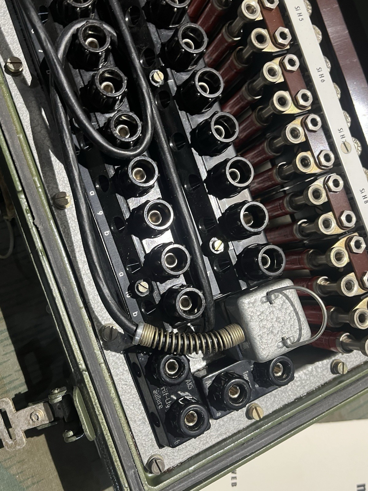 Post WW2 German Field Phone Switchboard High Voltage Protection Board OB62 - Image 3