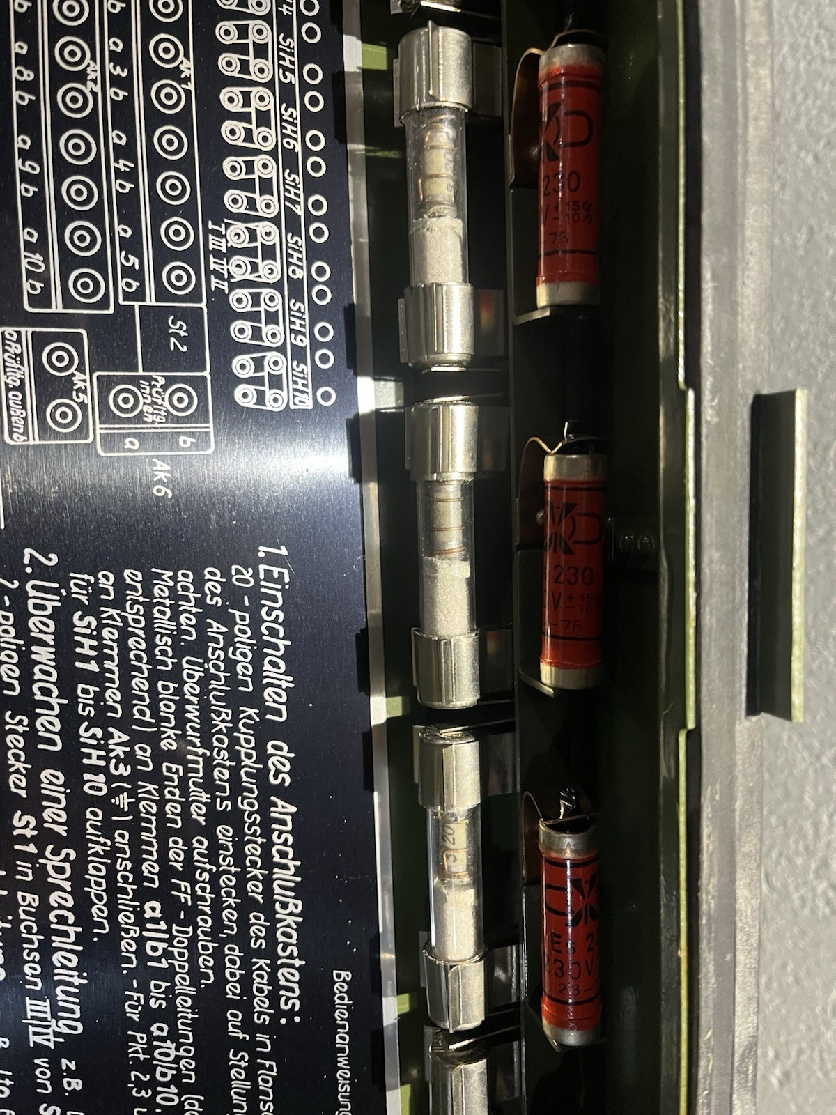 Post WW2 German Field Phone Switchboard High Voltage Protection Board OB62 - Image 8