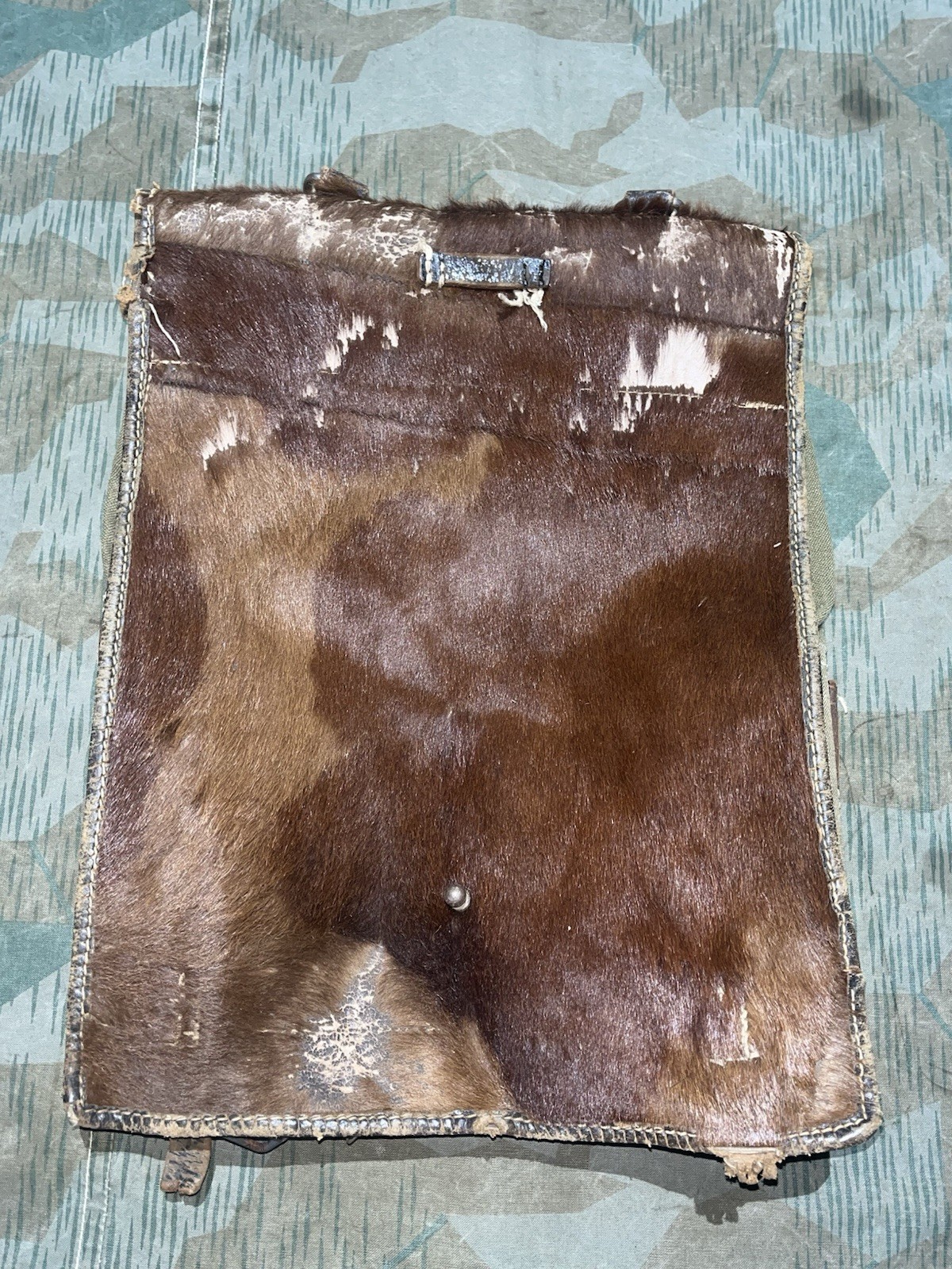 Original WW2 German Uniform M39 Pony Fur Tornister Backpack Marked kzl 43