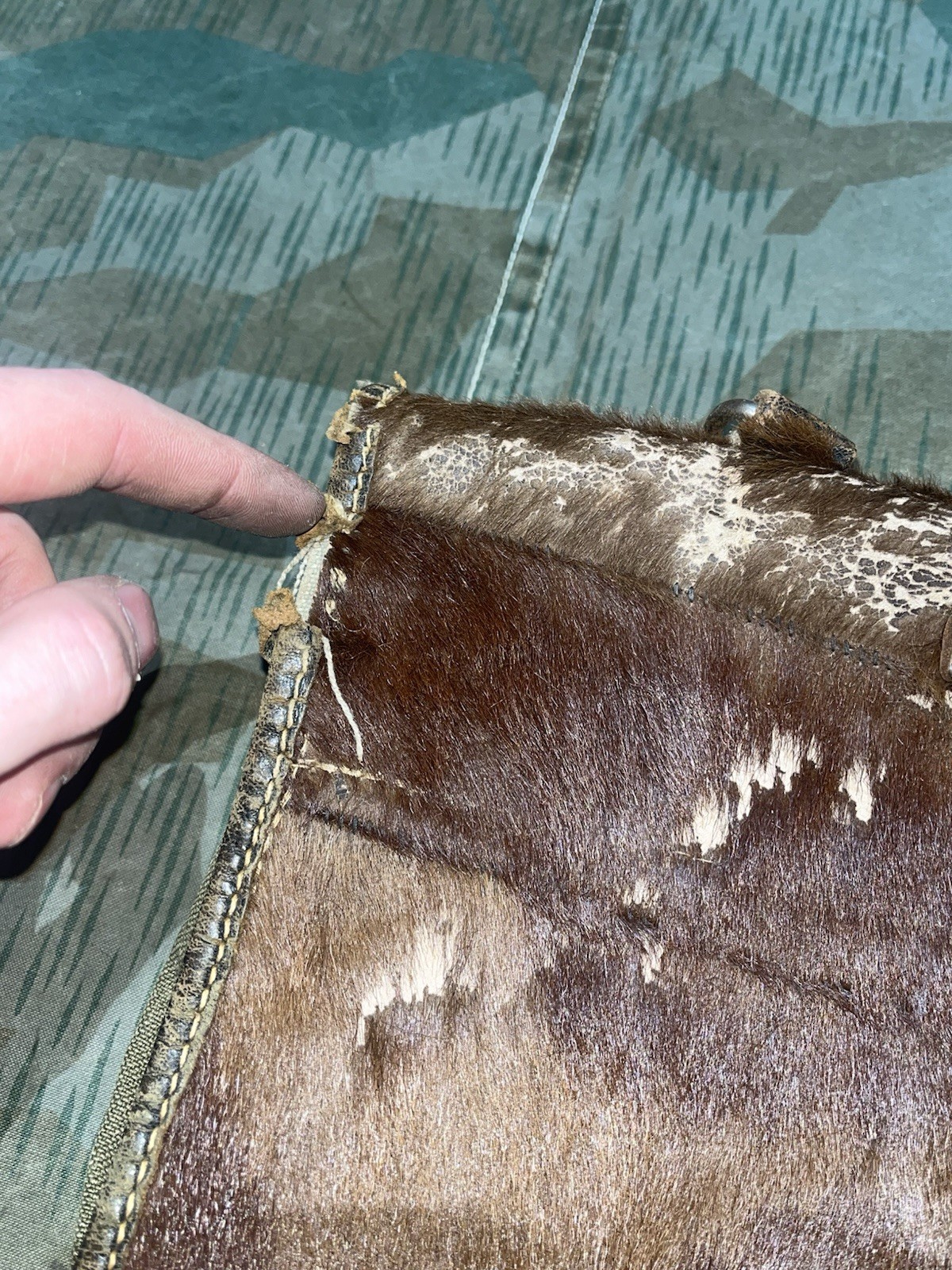 Original WW2 German Uniform M39 Pony Fur Tornister Backpack Marked kzl 43 - Image 5
