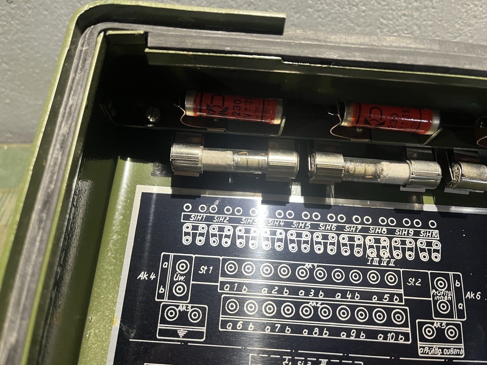 Post WW2 German Field Phone Switchboard High Voltage Protection Board OB62 - Image 9