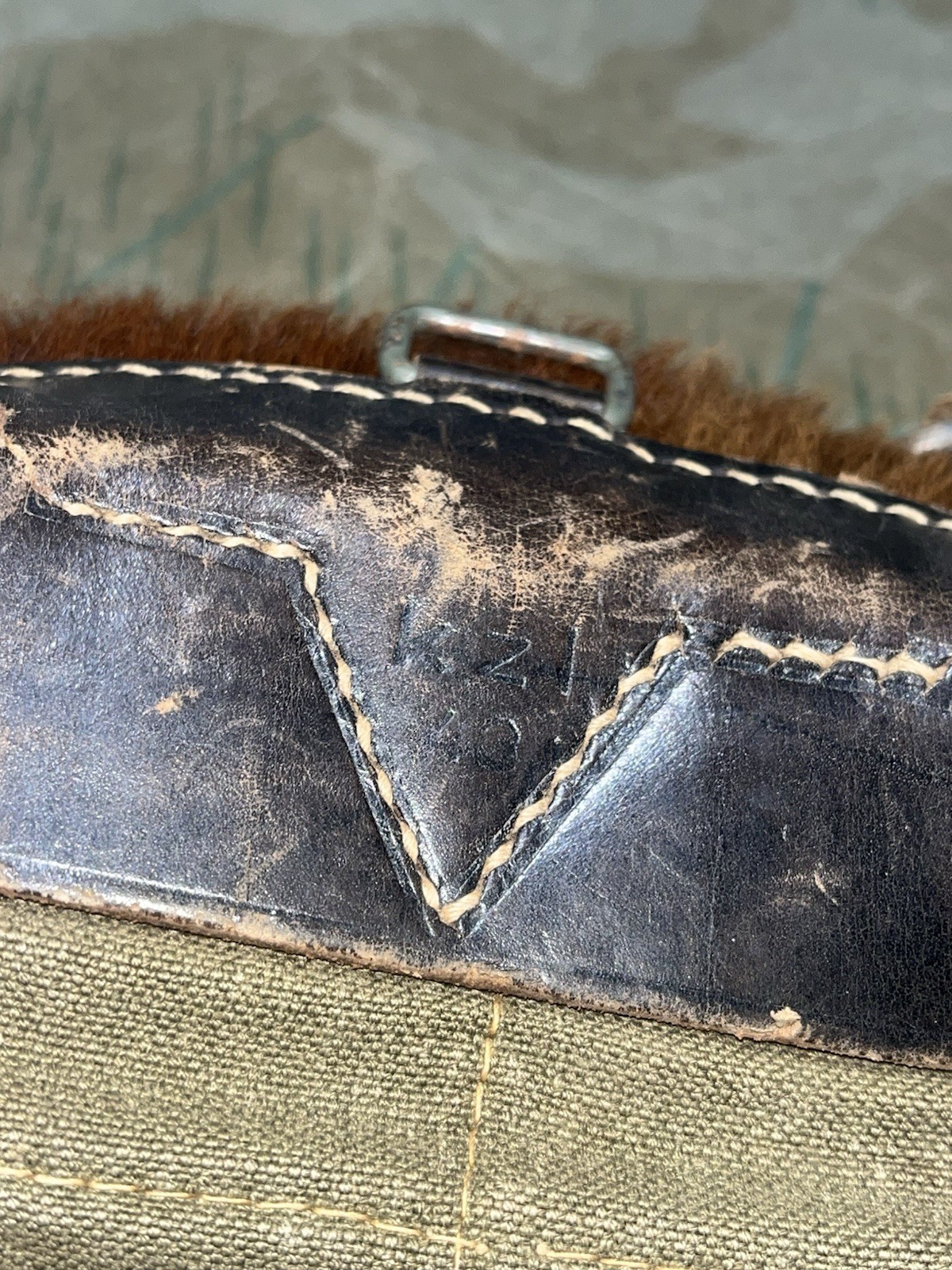 Original WW2 German Uniform M39 Pony Fur Tornister Backpack Marked kzl 43 - Image 13