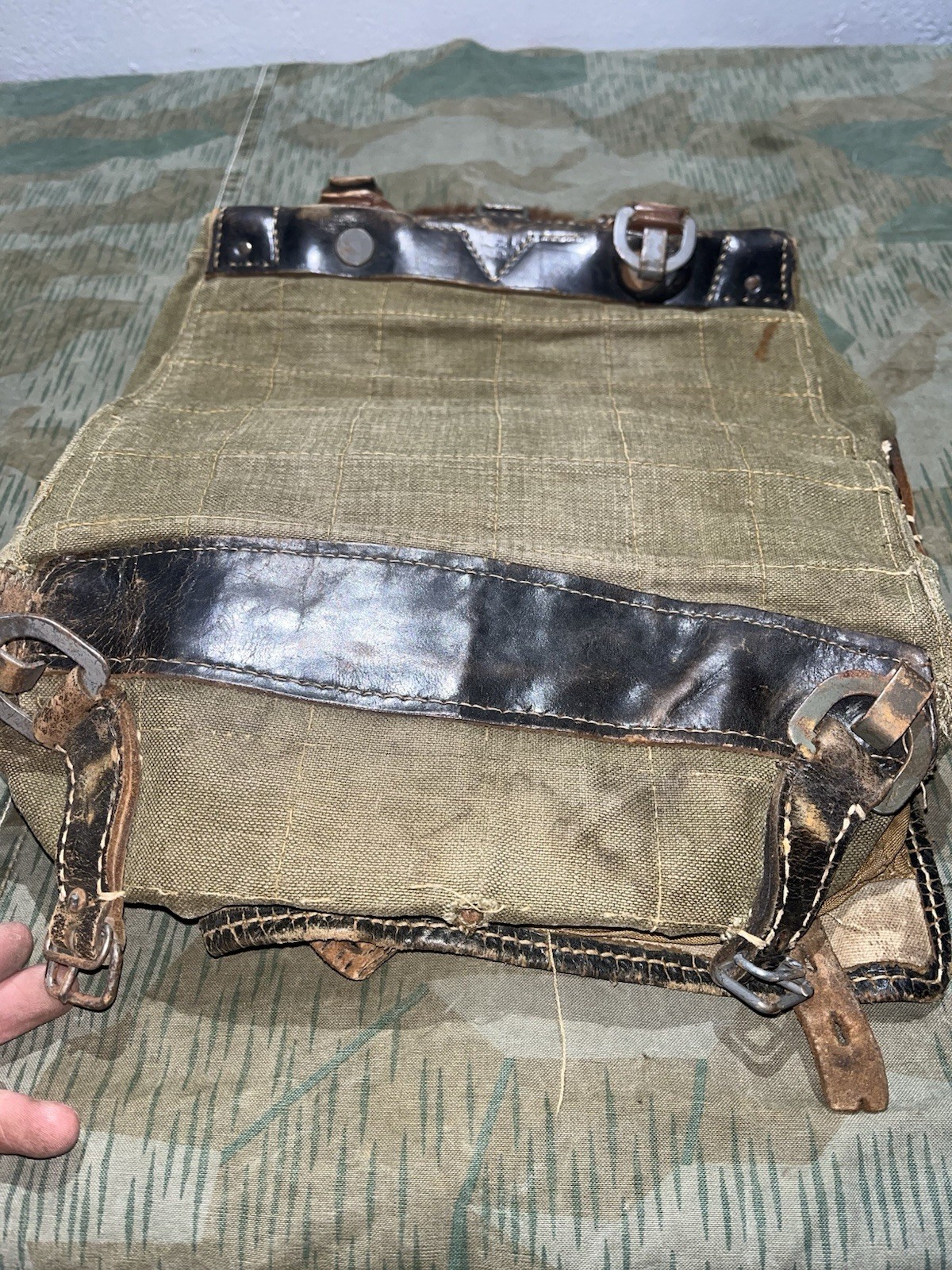 Original WW2 German Uniform M39 Pony Fur Tornister Backpack Marked kzl 43 - Image 14