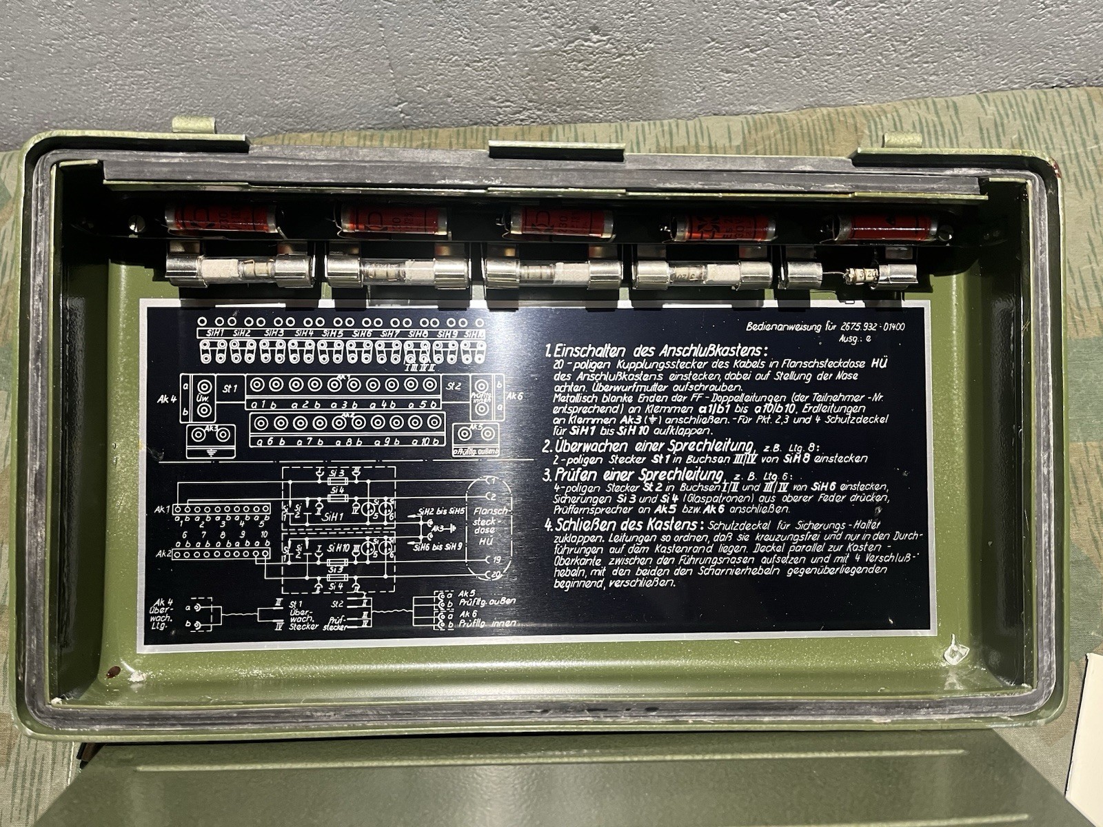 Post WW2 German Field Phone Switchboard High Voltage Protection Board OB62 - Image 10