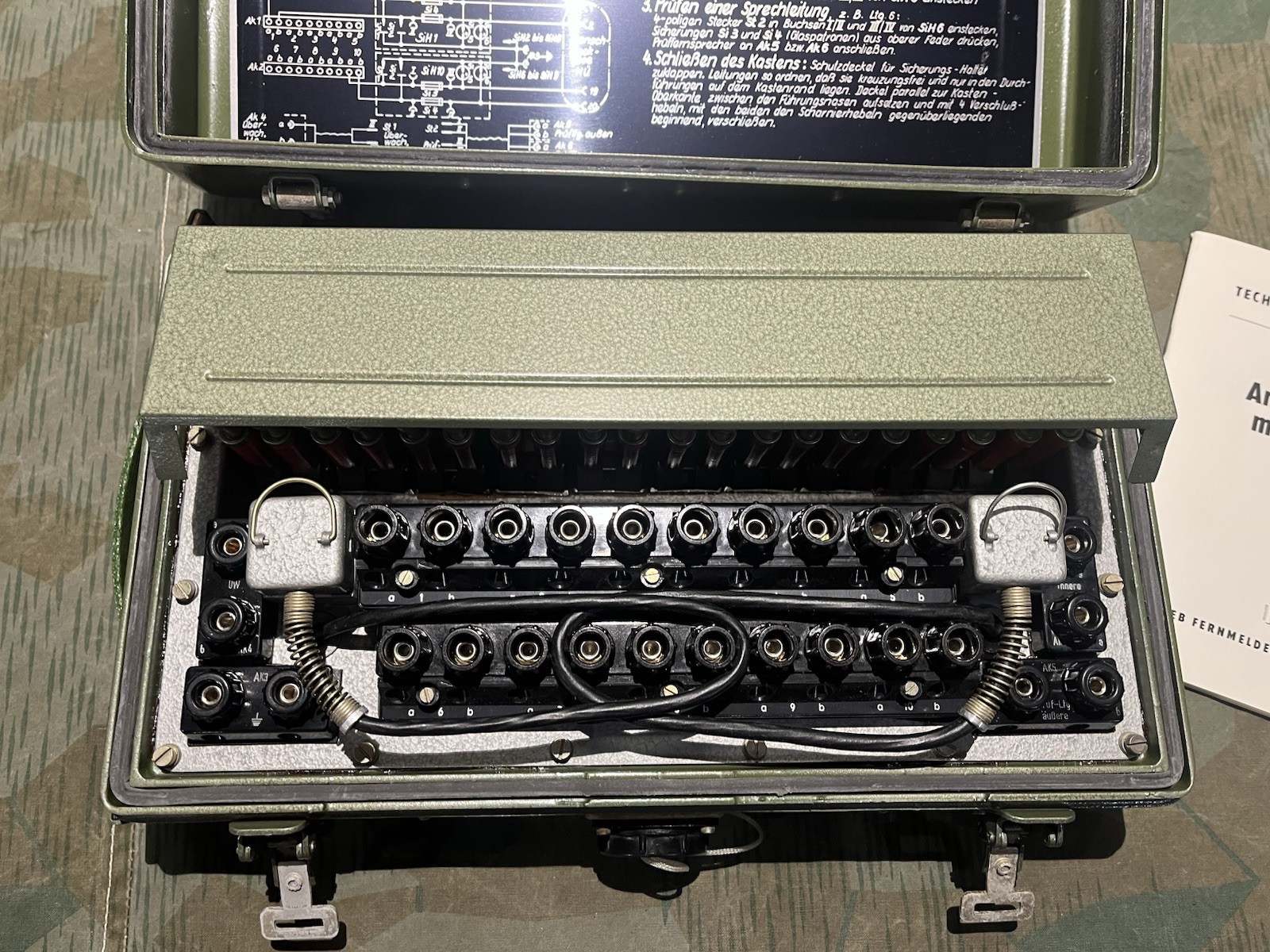 Post WW2 German Field Phone Switchboard High Voltage Protection Board OB62 - Image 11
