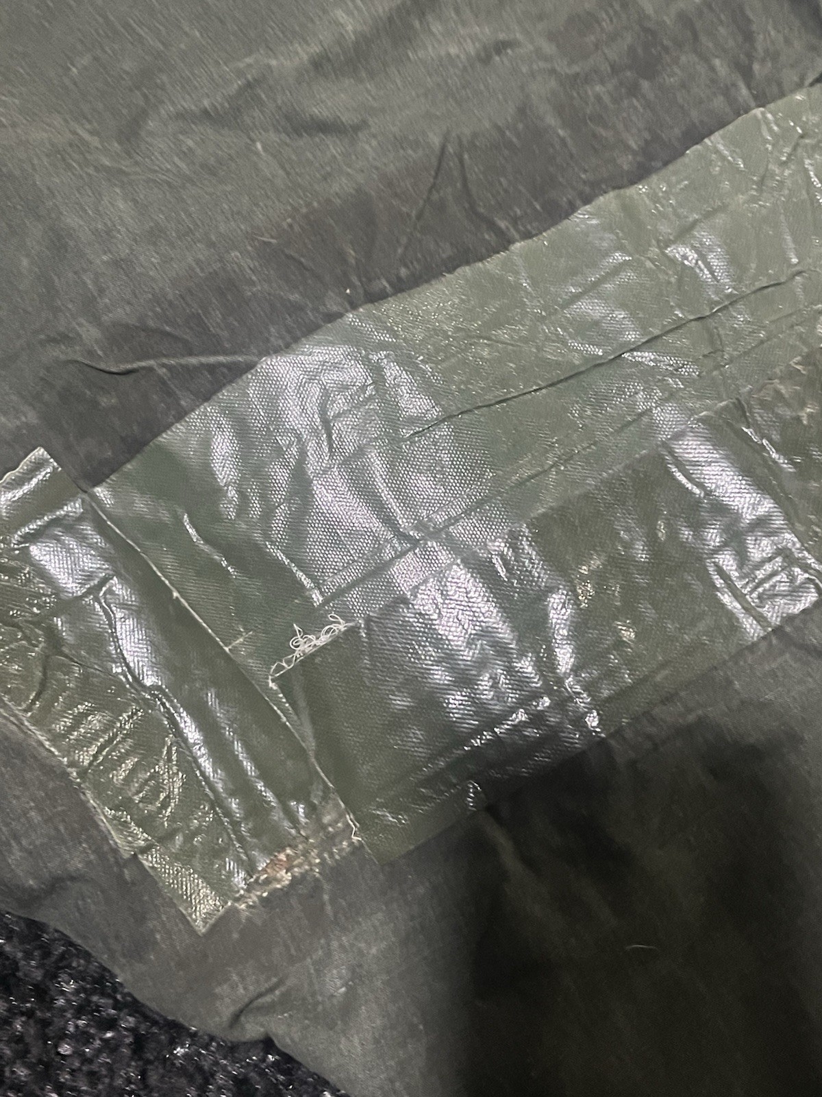 Post WW2 German Bundeswehr Flecktarn Camo Zeltbahn Poncho Tent Original w/ Defect - Image 19