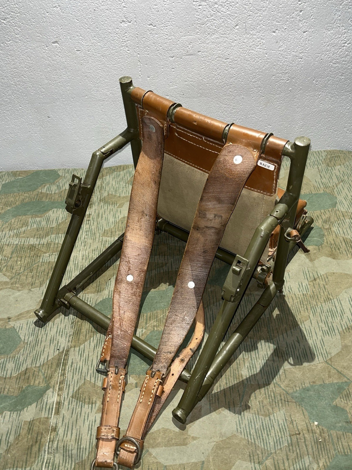 WW2 German Style / Post War FF33 Field Telephone Wire Spool Backpack Cable Reel