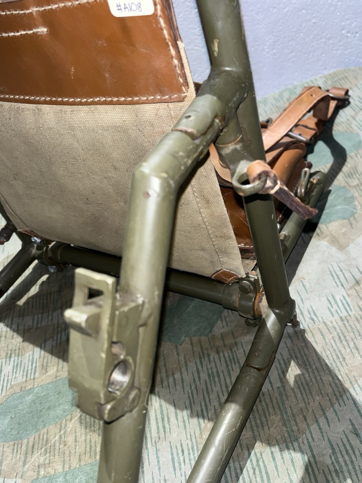 WW2 German Style / Post War FF33 Field Telephone Wire Spool Backpack Cable Reel - Image 5