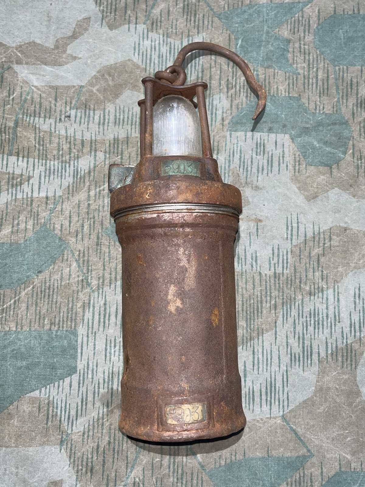 Original WW2 German Luftwaffe / Panzer Handlampe / Mobile Airstrip Landing Lamp
