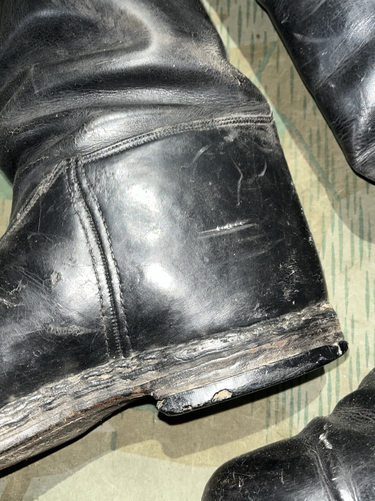 Size 7 Original WW2 German Uniform Combat / Marching Jack Boots - Image 4