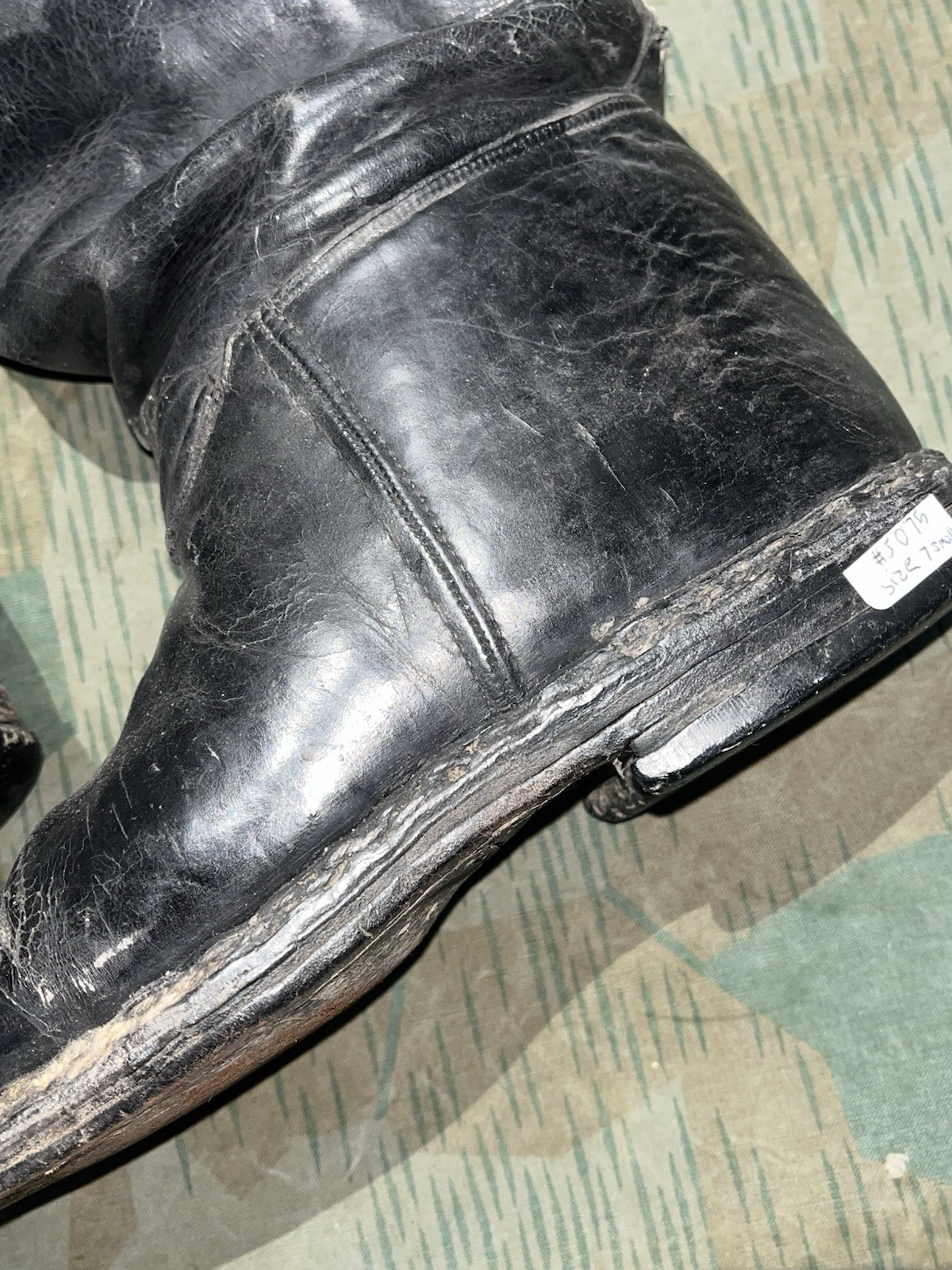 Size 7 Original WW2 German Uniform Combat / Marching Jack Boots - Image 7