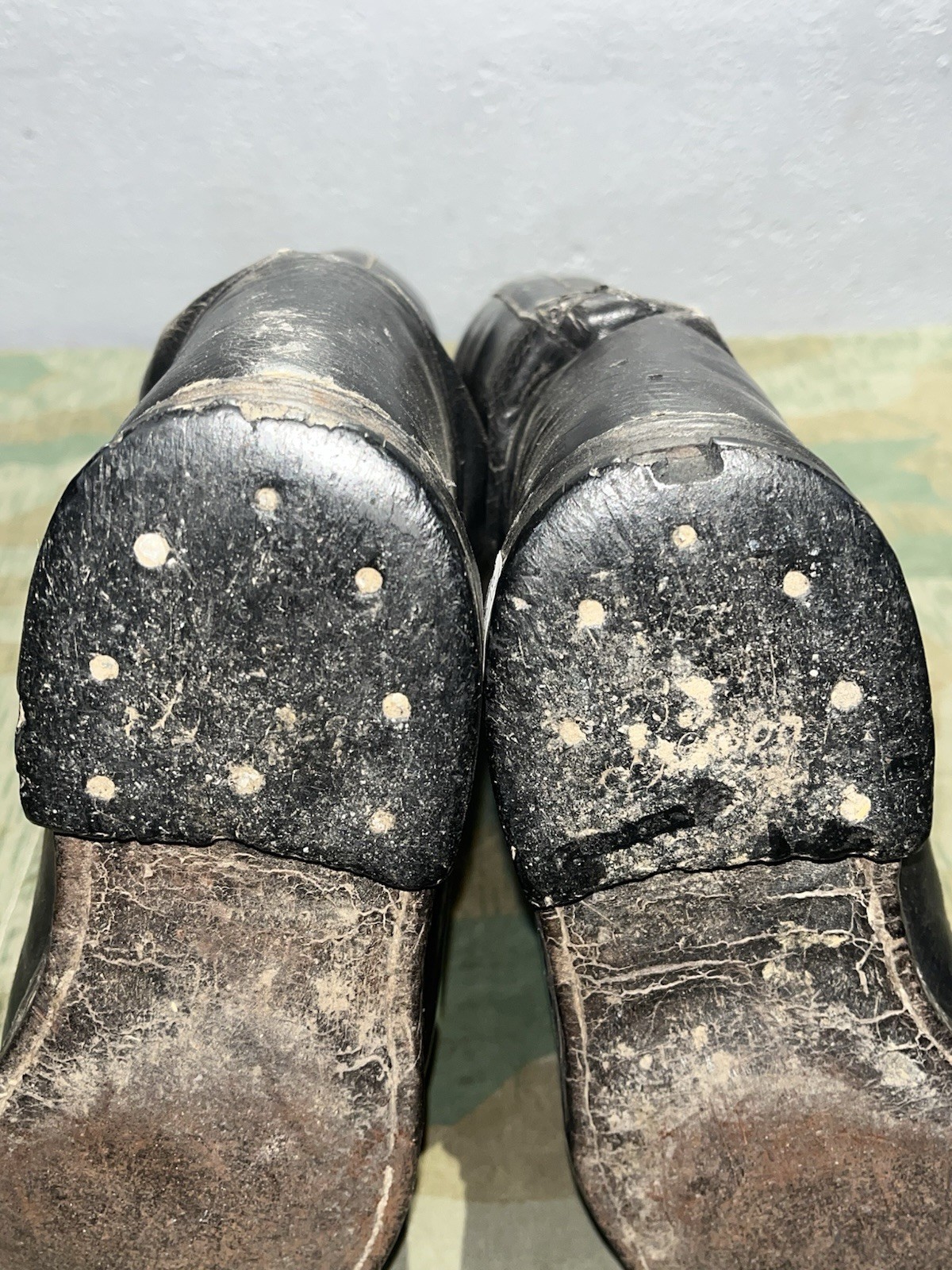 Size 7 Original WW2 German Uniform Combat / Marching Jack Boots - Image 11