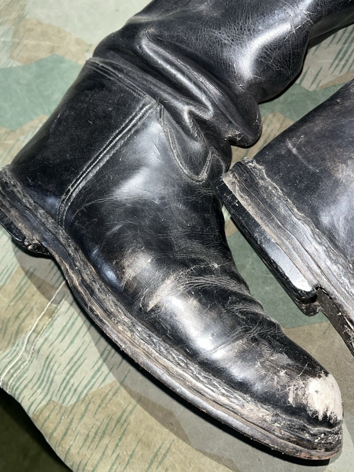 Size 7 Original WW2 German Uniform Combat / Marching Jack Boots - Image 14