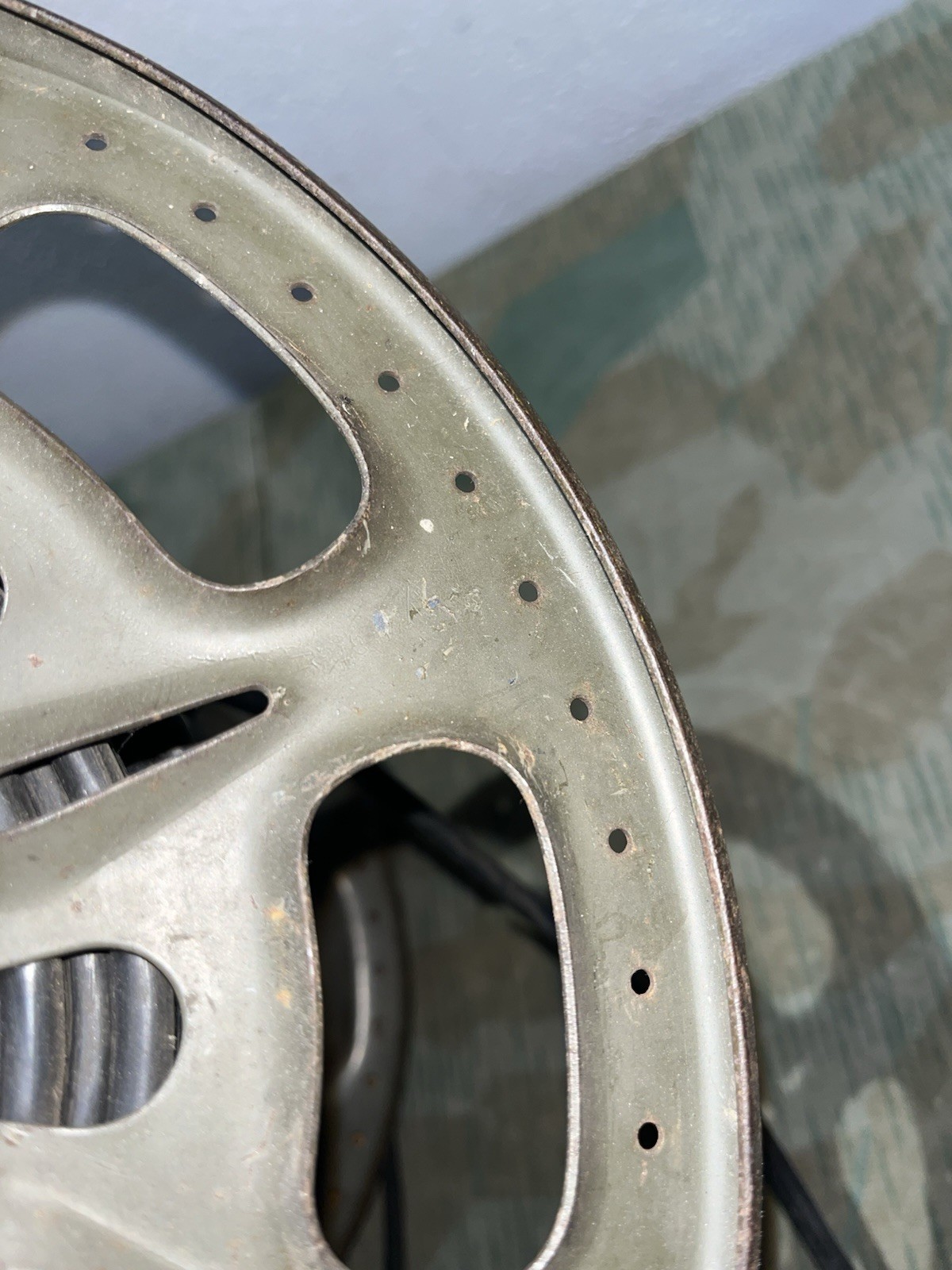 Original WW2 German Reichsbahn Railroad FF33 Field Phone Cable Reel Spool w/ Wire - Image 15