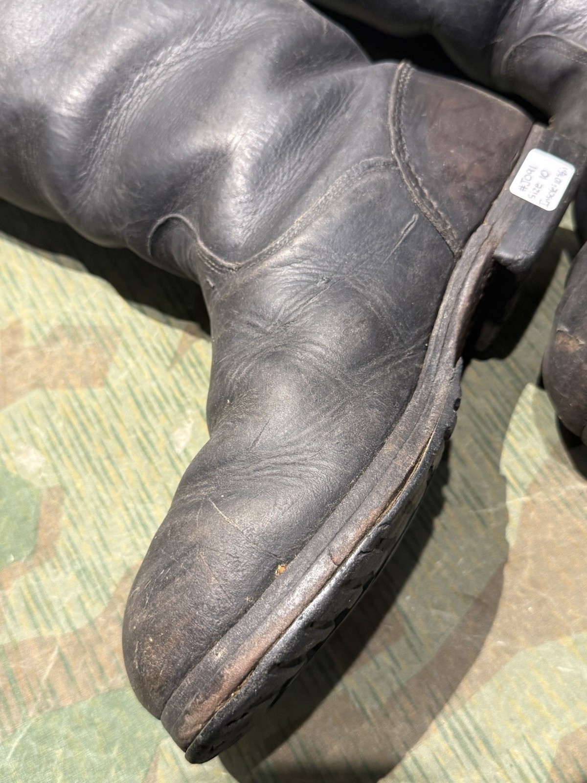 Size 10 WW2 German Style / PW Enlisted Combat Marching Jack Boots Wool Lined - Image 2