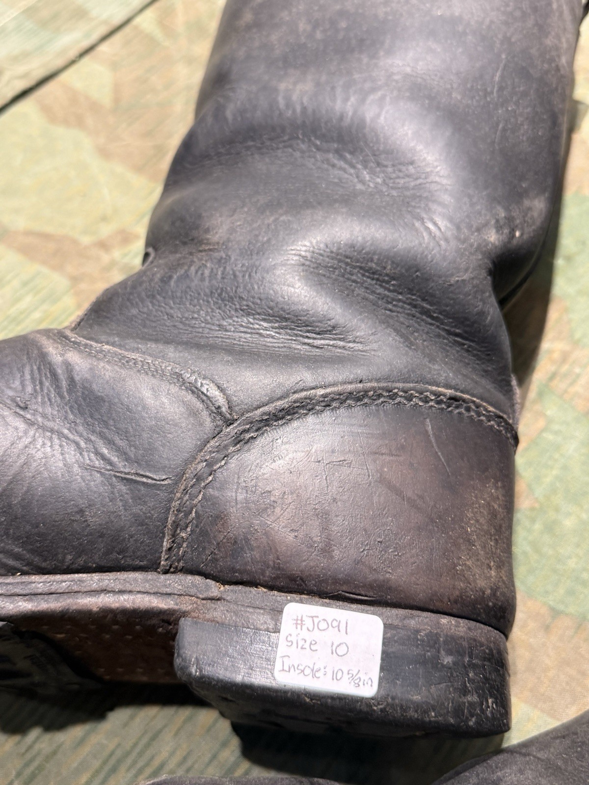 Size 10 WW2 German Style / PW Enlisted Combat Marching Jack Boots Wool Lined - Image 3