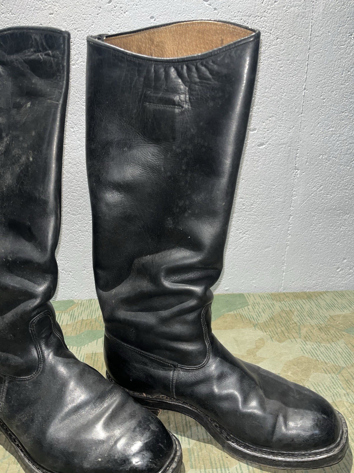 Size 8.5 Original WW2 German Uniform Combat / Marching Jack Boots w/ Hobnails - Image 6
