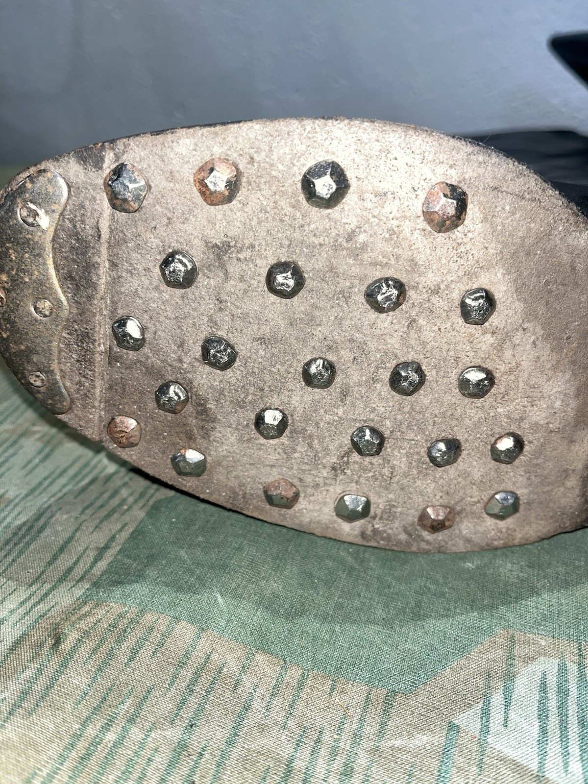 Size 8.5 Original WW2 German Uniform Combat / Marching Jack Boots w/ Hobnails - Image 9