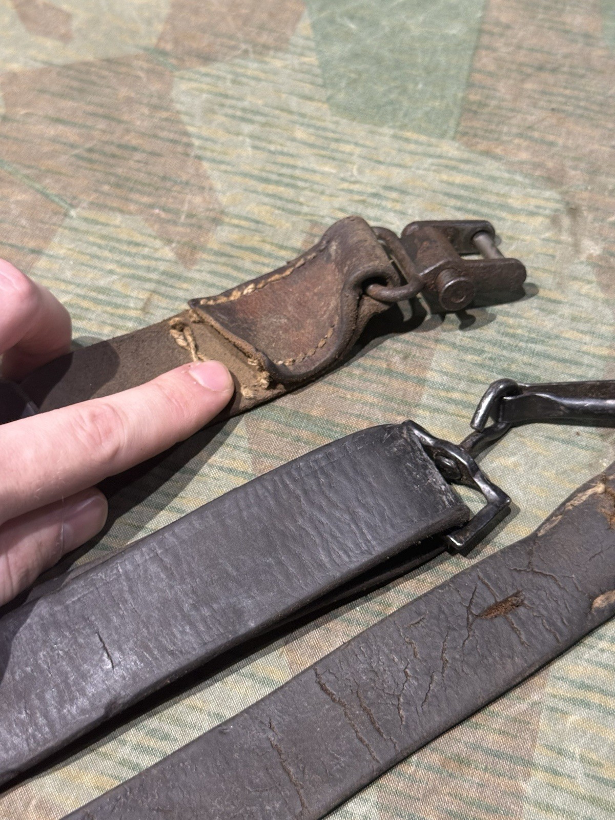 WW2 German Style / Yugo Mg34 Mg42 Leather Shoulder Strap Sling 1x Only - Image 20
